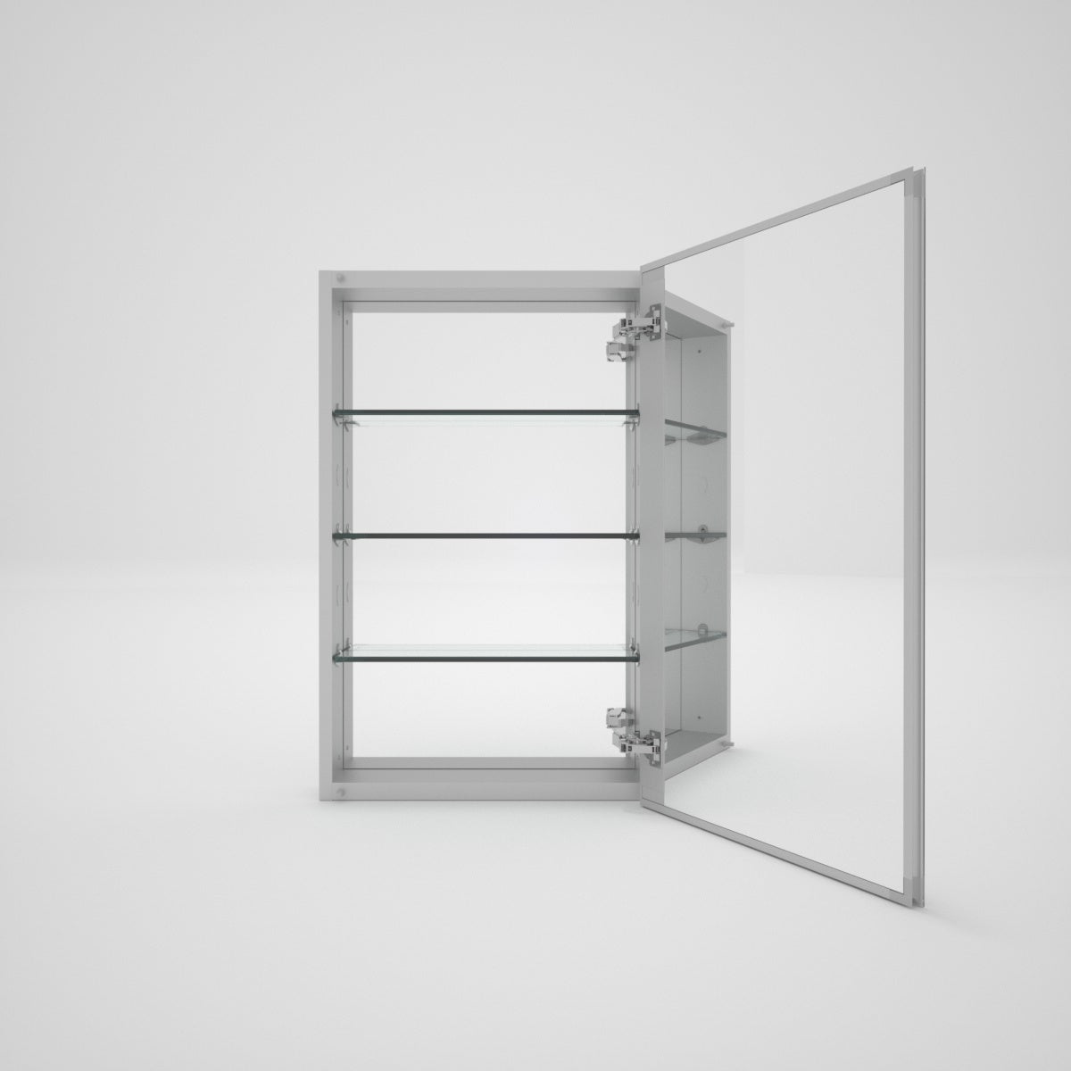 Tydex LuminaCare 19 in. W x 30 in. H Rectangular Aluminum Medicine Cabinet with Mirror