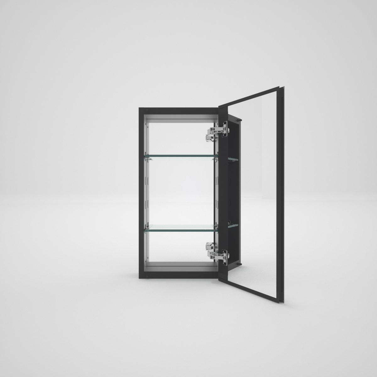 Tydex LuminaCare 12 in. W x 24 in. H Rectangular Aluminum Medicine Cabinet with Mirror