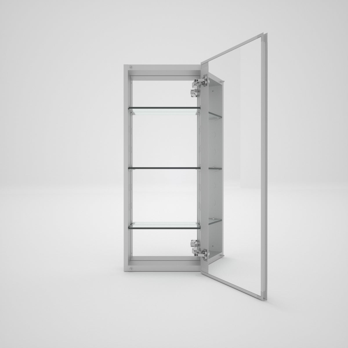 Tydex LuminaCare 15 in. W x 36 in. H Rectangular Aluminum Medicine Cabinet with Mirror