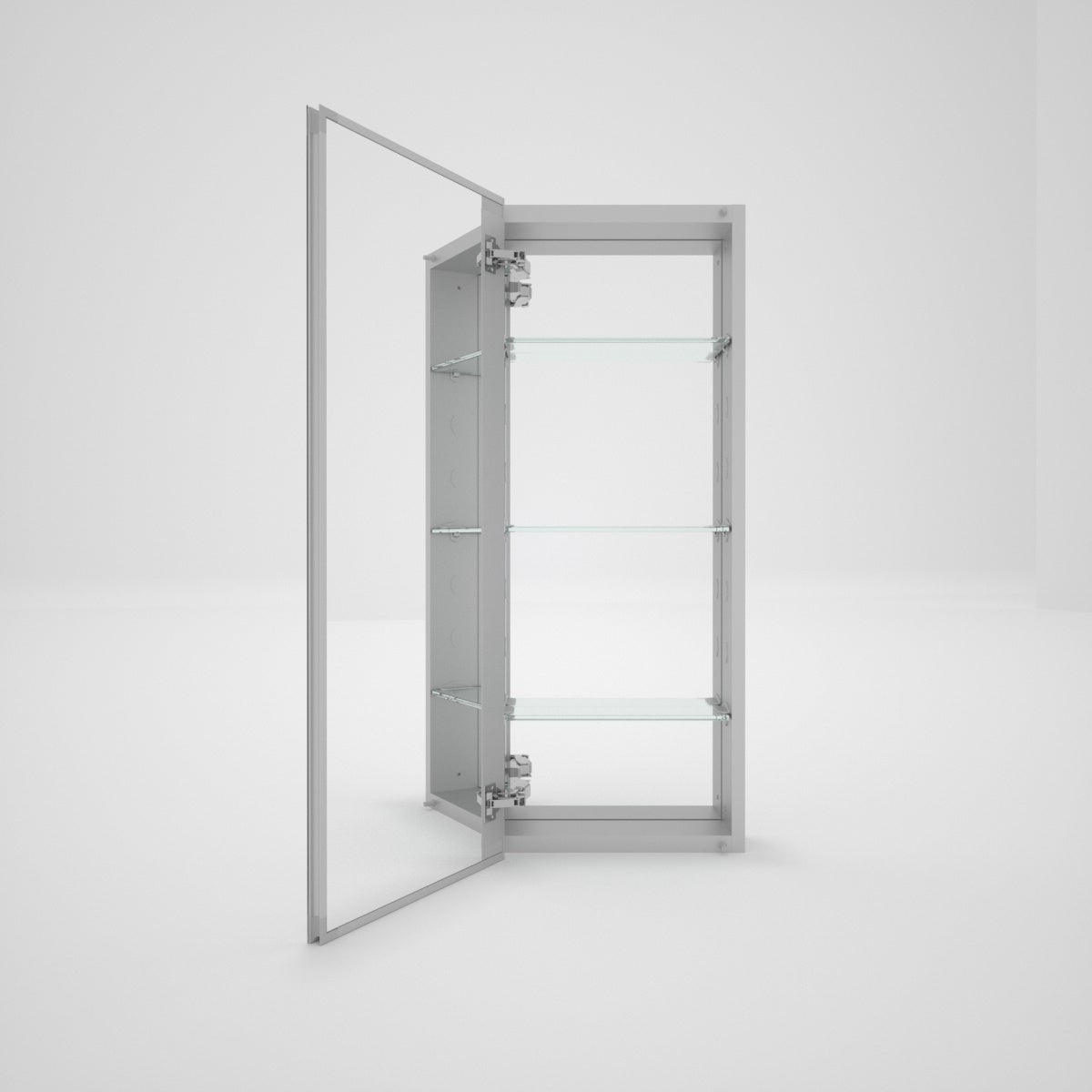 Tydex LuminaCare 15 in. W x 36 in. H Rectangular Aluminum Medicine Cabinet with Mirror