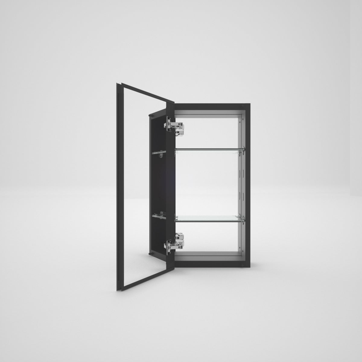 Tydex LuminaCare 12 in. W x 24 in. H Rectangular Aluminum Medicine Cabinet with Mirror