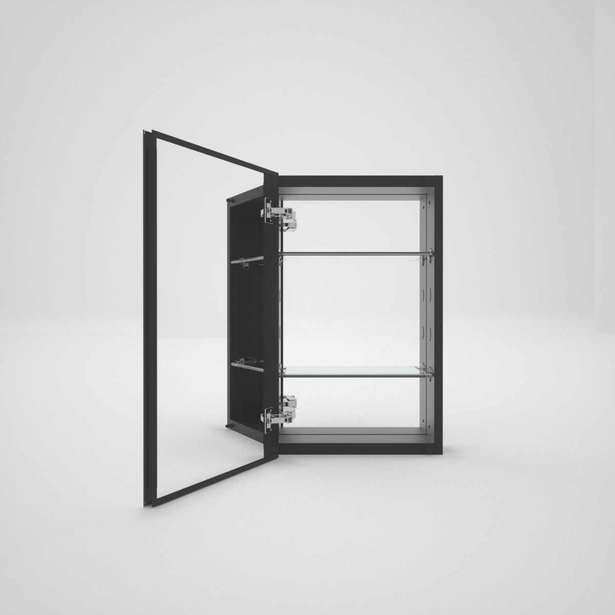 Tydex LuminaCare 15 in. W x 24 in. H Rectangular Aluminum Medicine Cabinet with Mirror