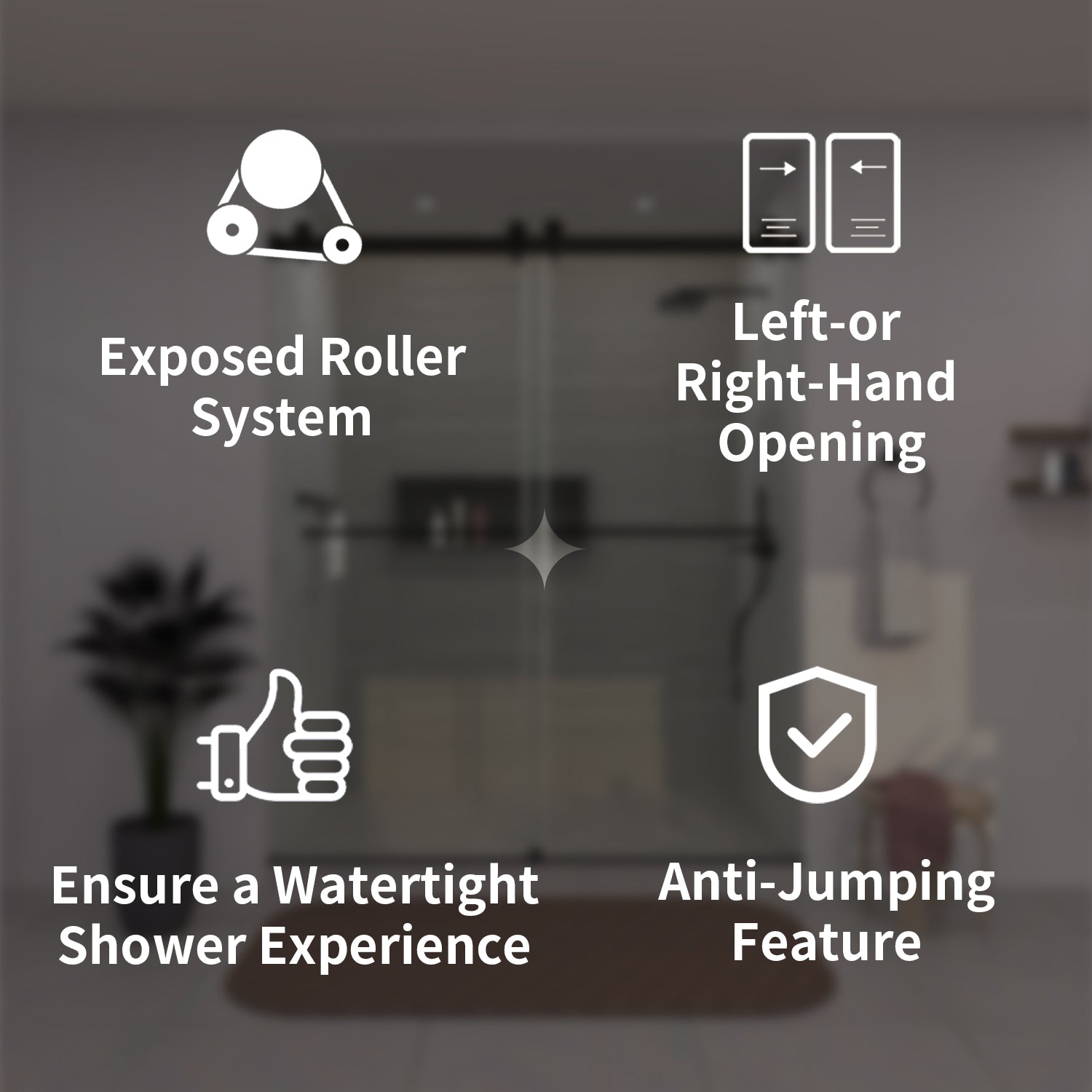 TaiMei 60 in. W x 76 in. H Sliding Semi-Frameless Shower Door with Clear Glass