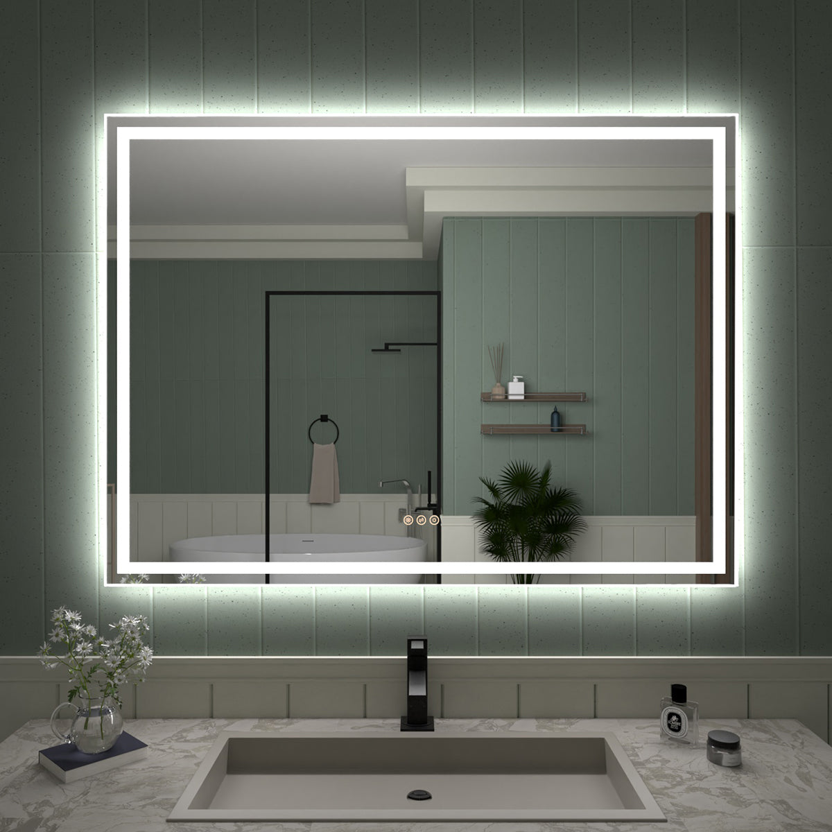 TaiMei LED Bathroom Vanity Mirror Anti-Fog Brightness Adjustable High-Definition ETL Certified