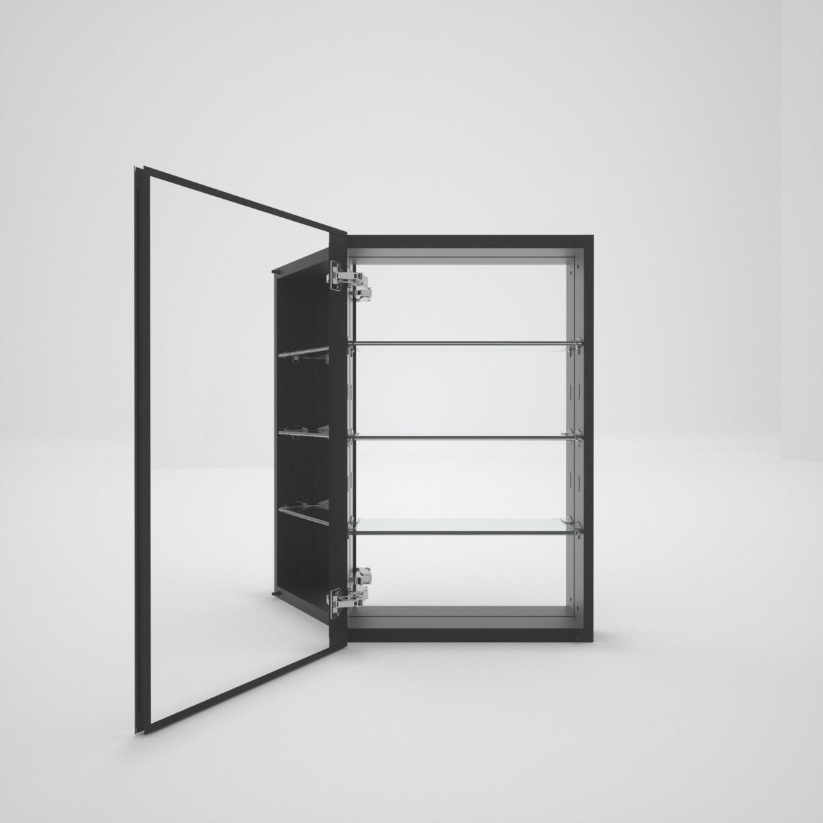 Tydex LuminaCare 19 in. W x 30 in. H Rectangular Aluminum Medicine Cabinet with Mirror