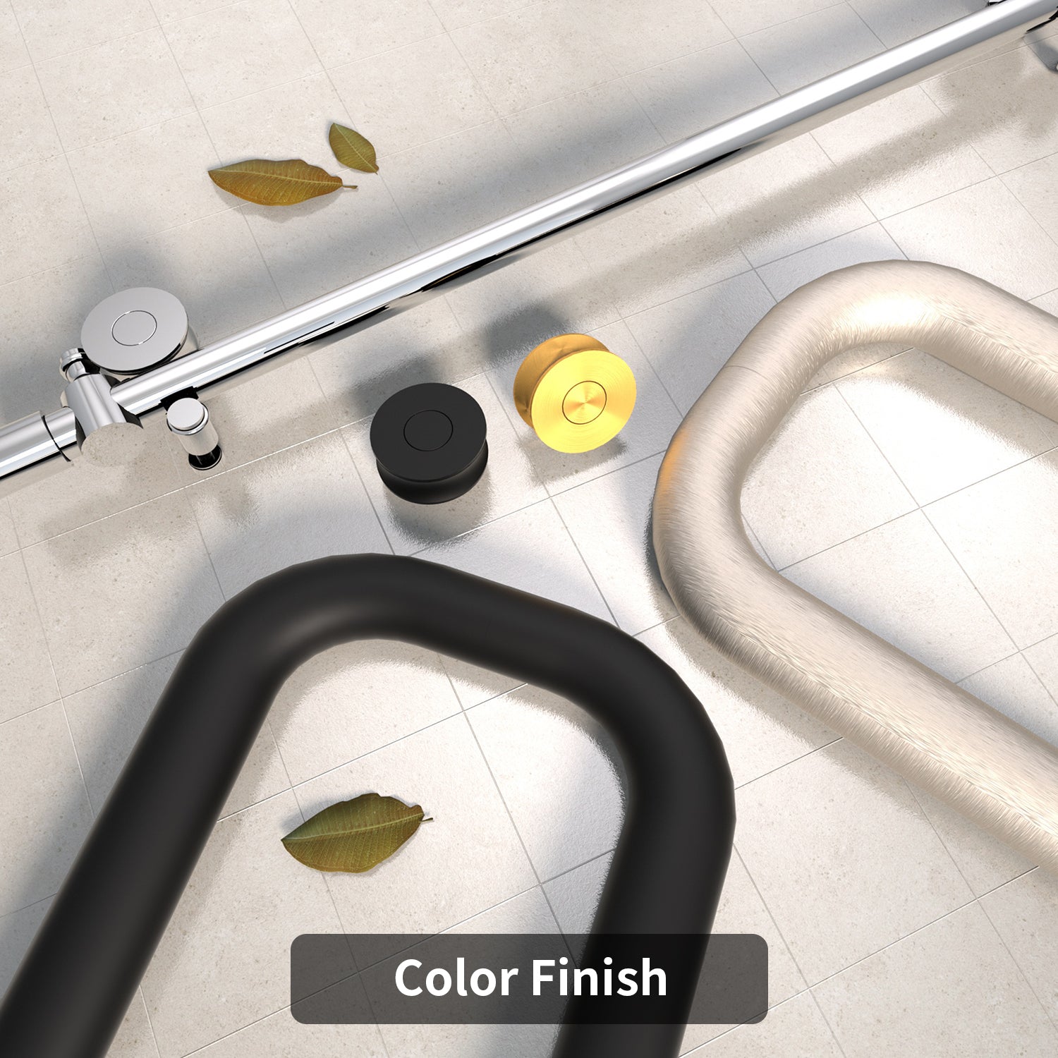 TaiMei 60 in. W x 76 in. H Sliding Semi-Frameless Shower Door with Clear Glass