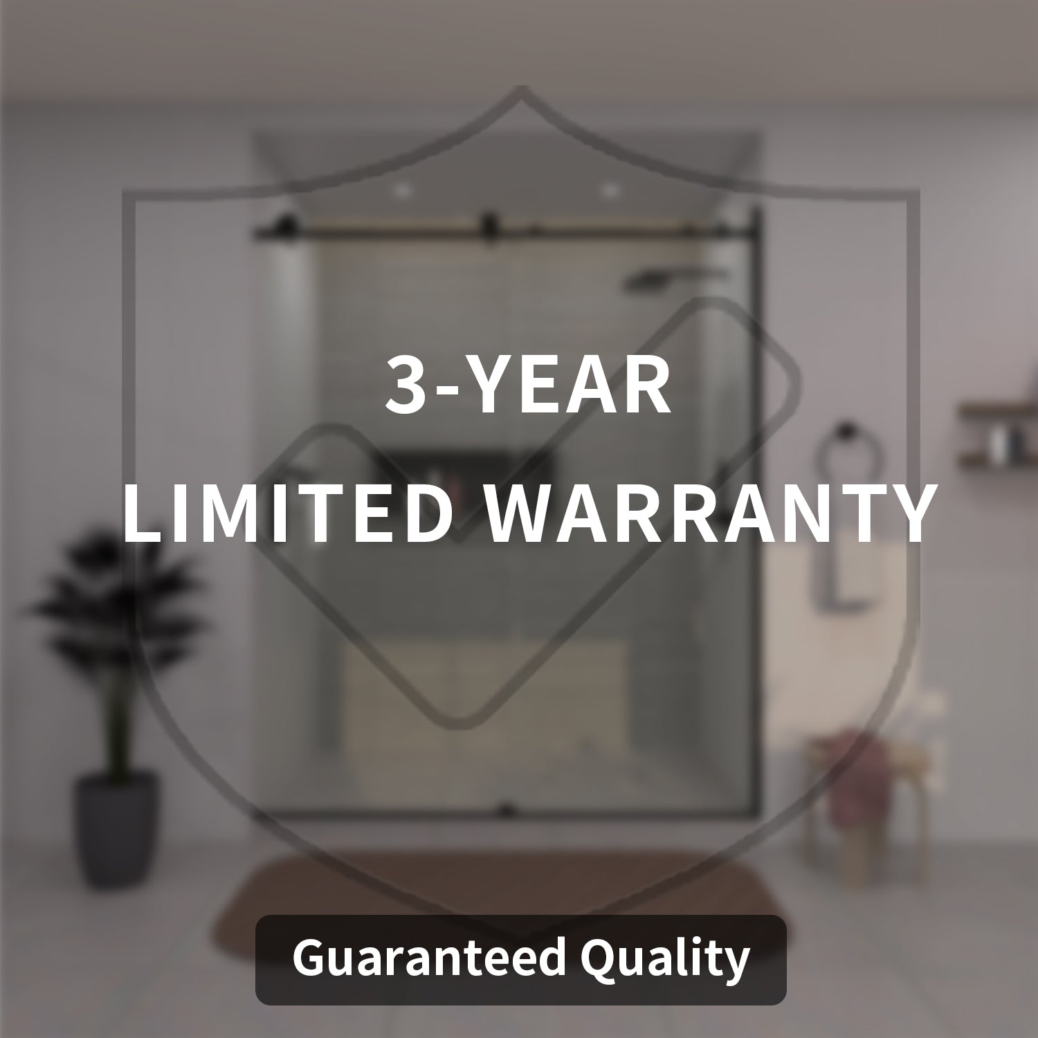 TaiMei 60 in. W x 76 in. H Sliding Semi-Frameless Shower Door with Clear Glass