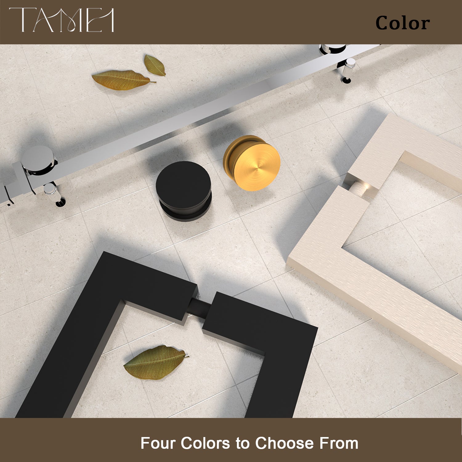 TaiMei 60 in. W x 60 in. H Sliding Semi Frameless Tub Door with Clear Glass and Handles