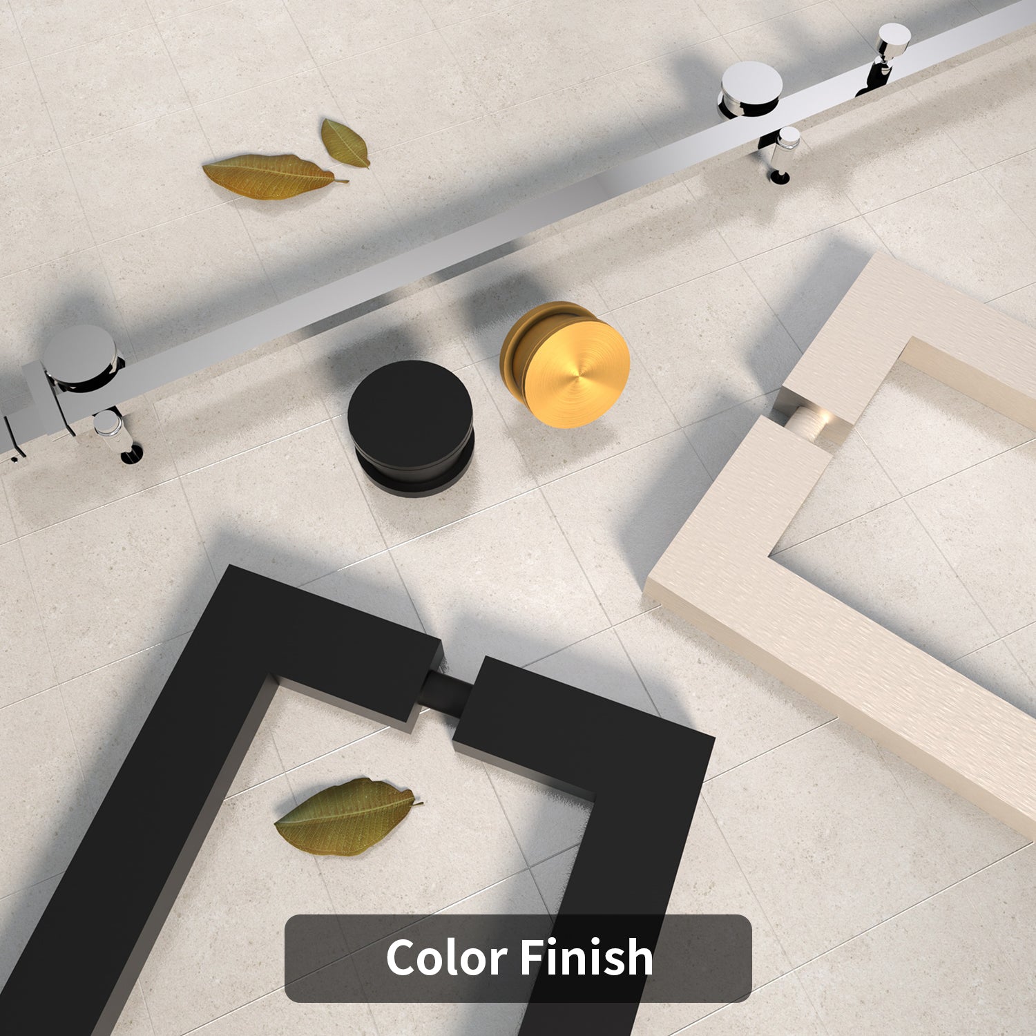 Tydex 60 in. W x 76 in. H Sliding Semi-Frameless Shower Door Finish with Clear Glass