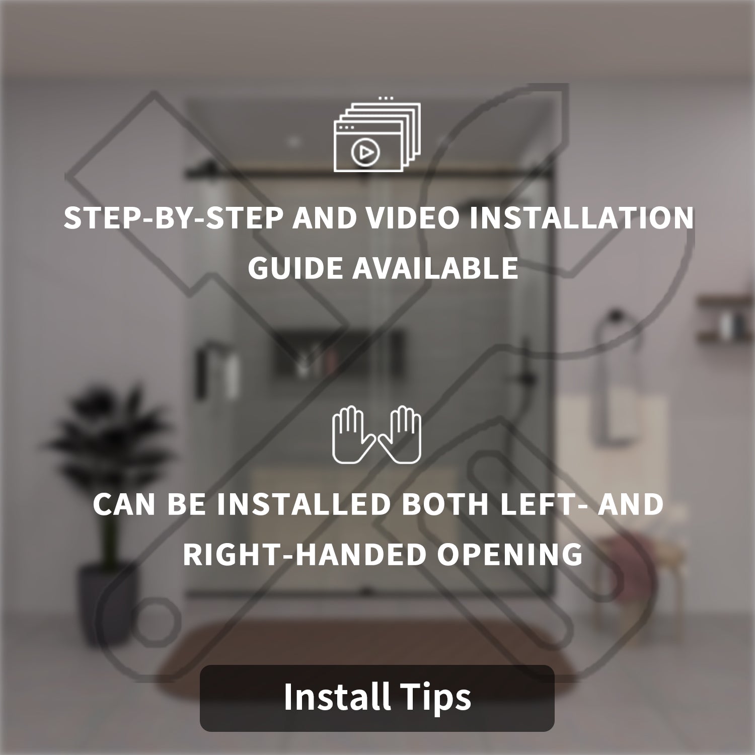 Tydex 60 in. W x 76 in. H Sliding Semi-Frameless Shower Door Finish with Clear Glass