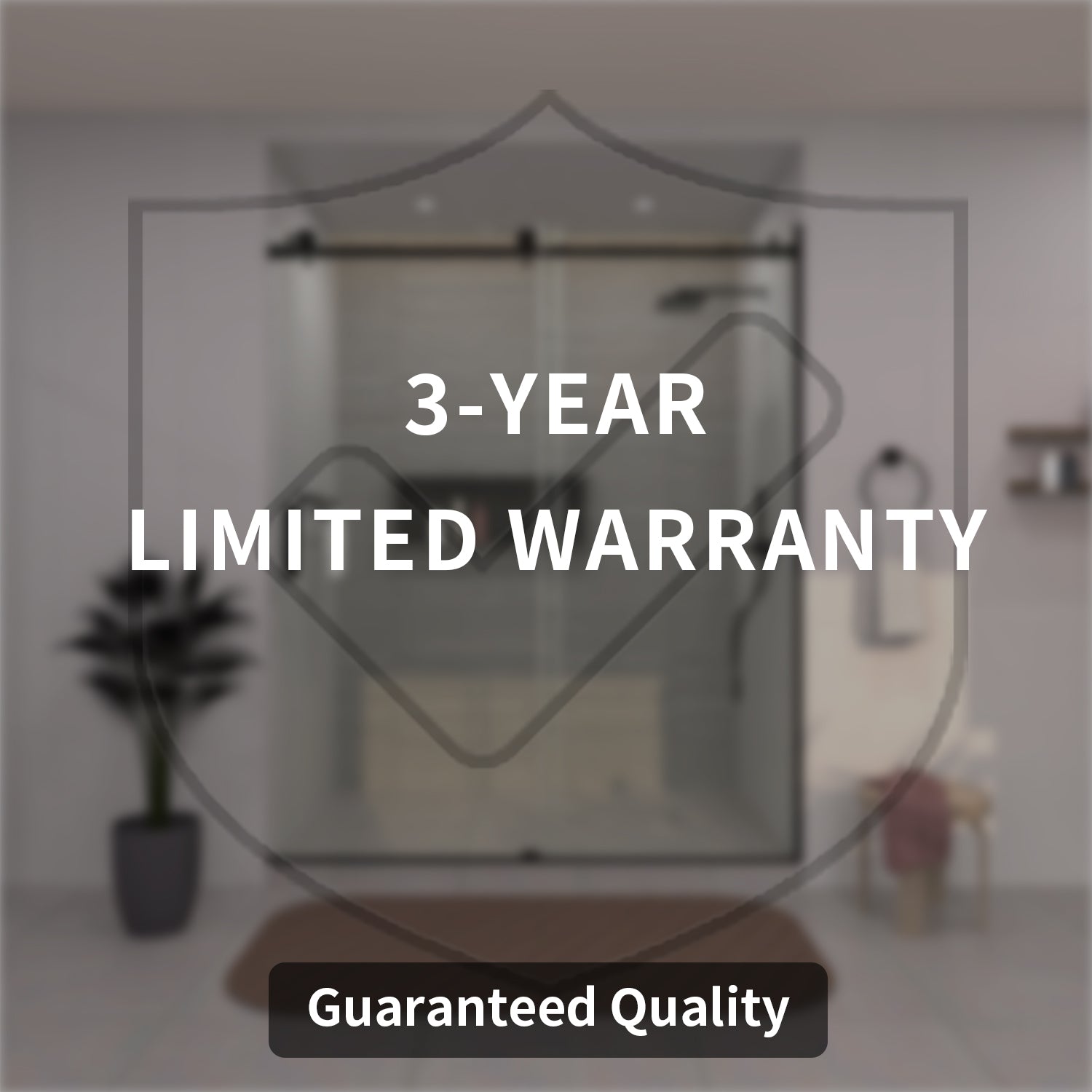 Tydex 60 in. W x 76 in. H Sliding Semi-Frameless Shower Door Finish with Clear Glass