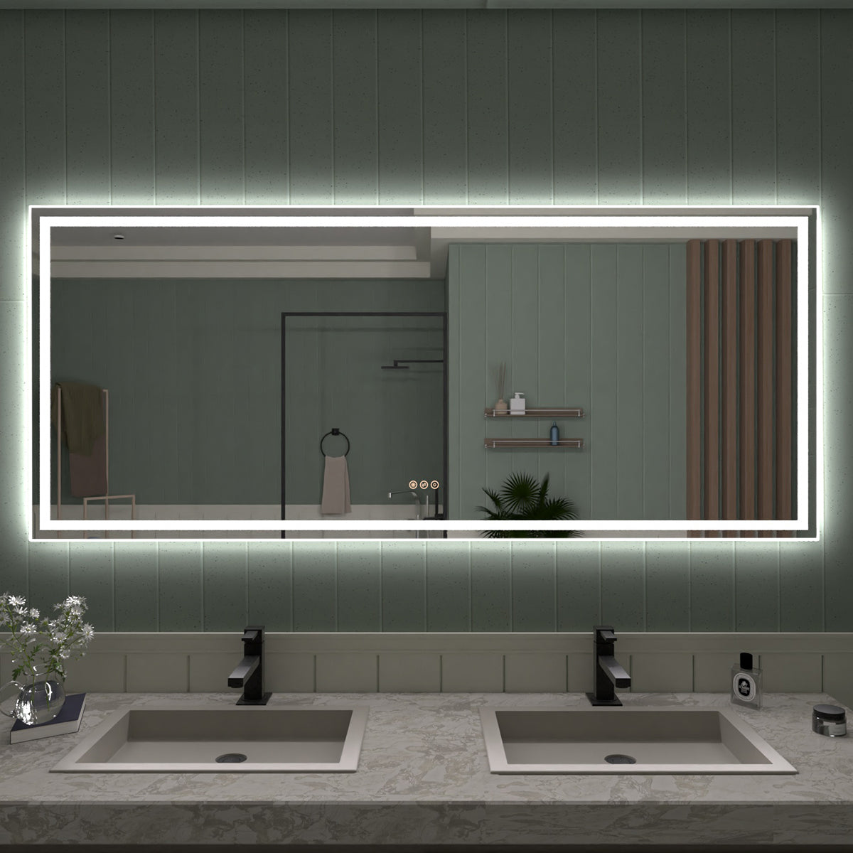 TaiMei LED Bathroom Vanity Mirror Anti-Fog Brightness Adjustable High-Definition ETL Certified