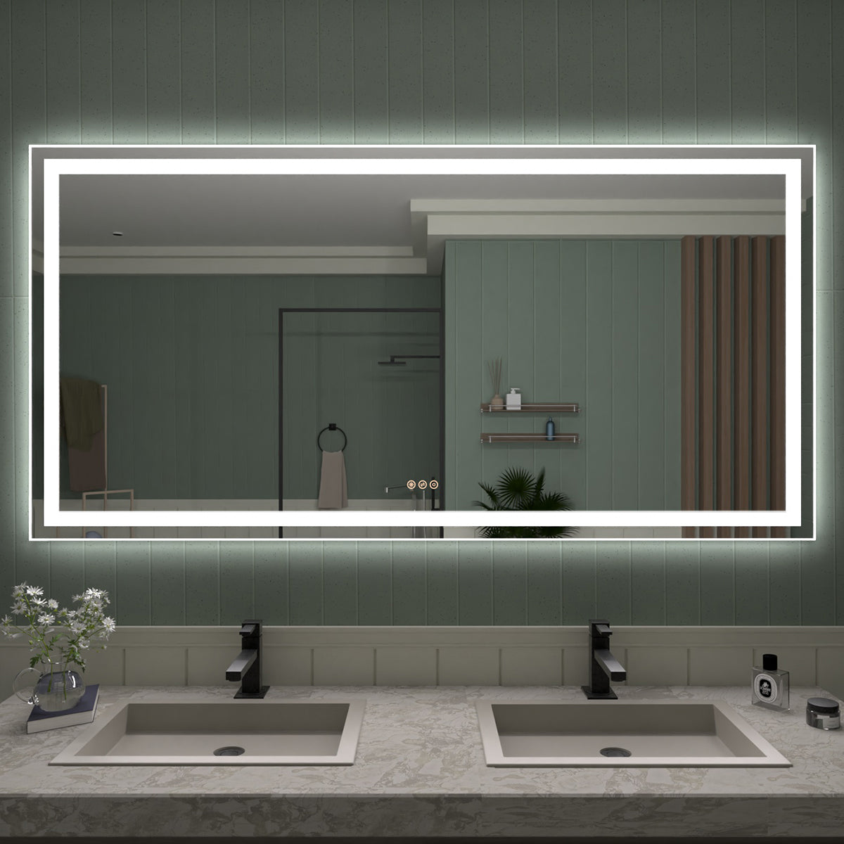 TaiMei LED Bathroom Vanity Mirror Anti-Fog Brightness Adjustable High-Definition ETL Certified