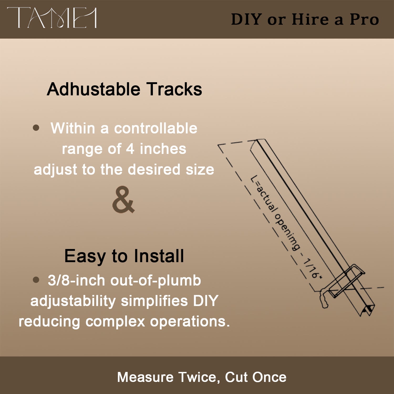 TaiMei 60 in. W x 56 in. H Sliding Semi Frameless Tub/Shower Door with Clear Glass and Handles