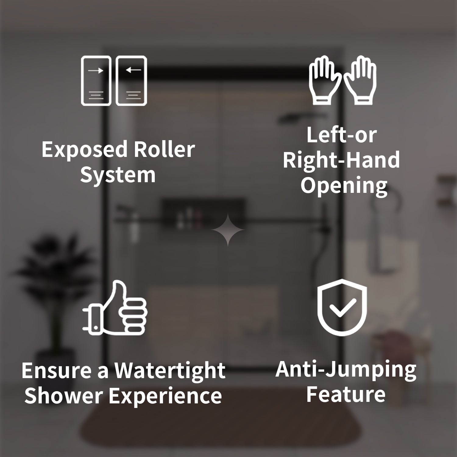 TaiMei 60 in. W x 72 in. H Sliding Semi-Frameless Shower Door with Clear Glass and Handles