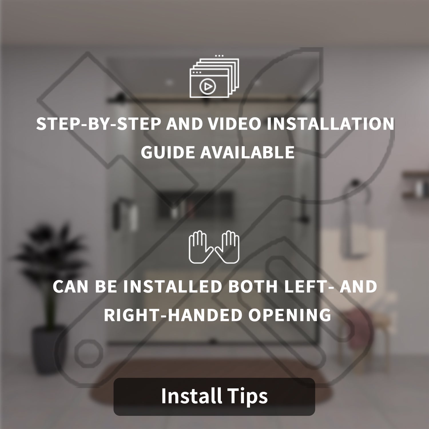 TaiMei 60 in. W x 72 in. H Sliding Semi-Frameless Shower Door with Clear Glass and Handles