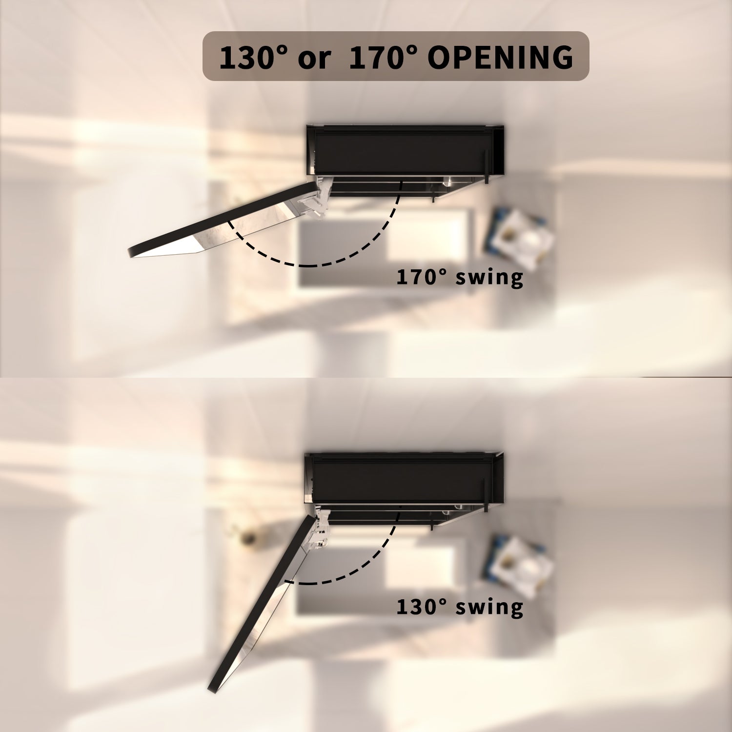 TaiMei multiple sizes Framed Recessed or Surface-Mount Rectangular Aluminum Medicine Cabinet with Mirror