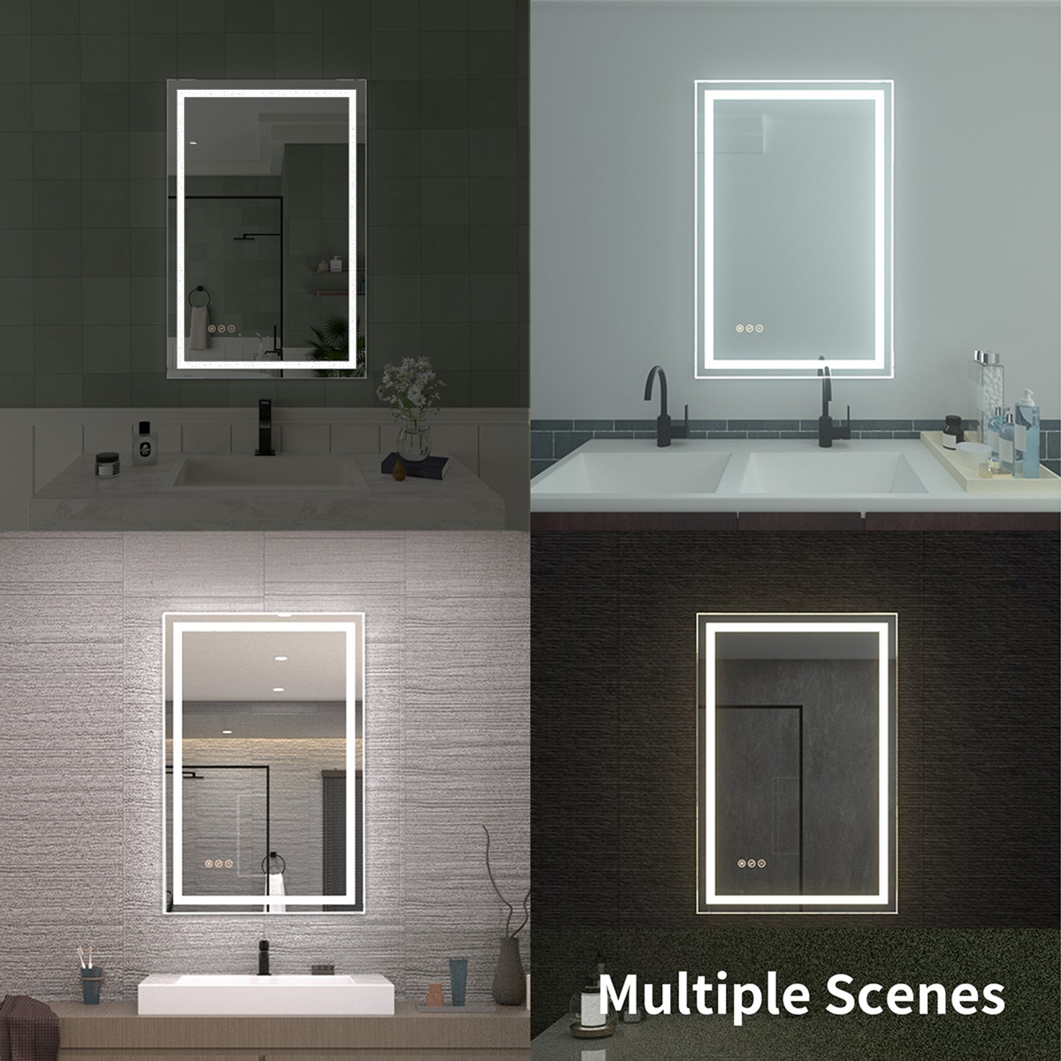 TaiMei LED Bathroom Vanity Mirror Anti-Fog Brightness Adjustable High-Definition ETL Certified