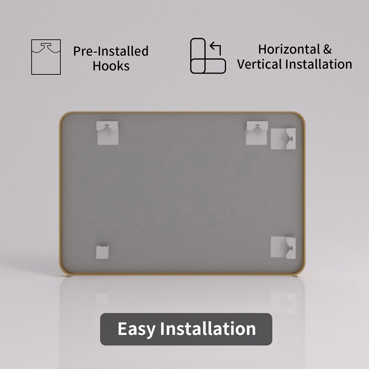 FMNP Taimei 24 in. W x 36 in. H Rectangular Framed Wall Bathroom Vanity Mirror