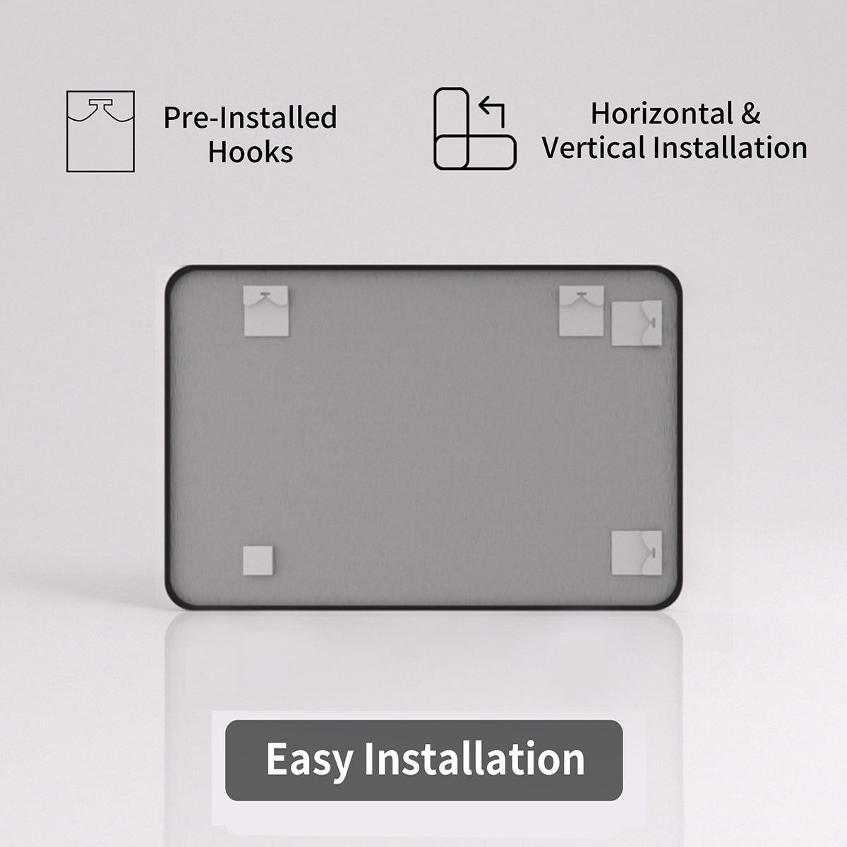 FMNP Taimei 24 in. W x 36 in. H Rectangular Framed Wall Bathroom Vanity Mirror