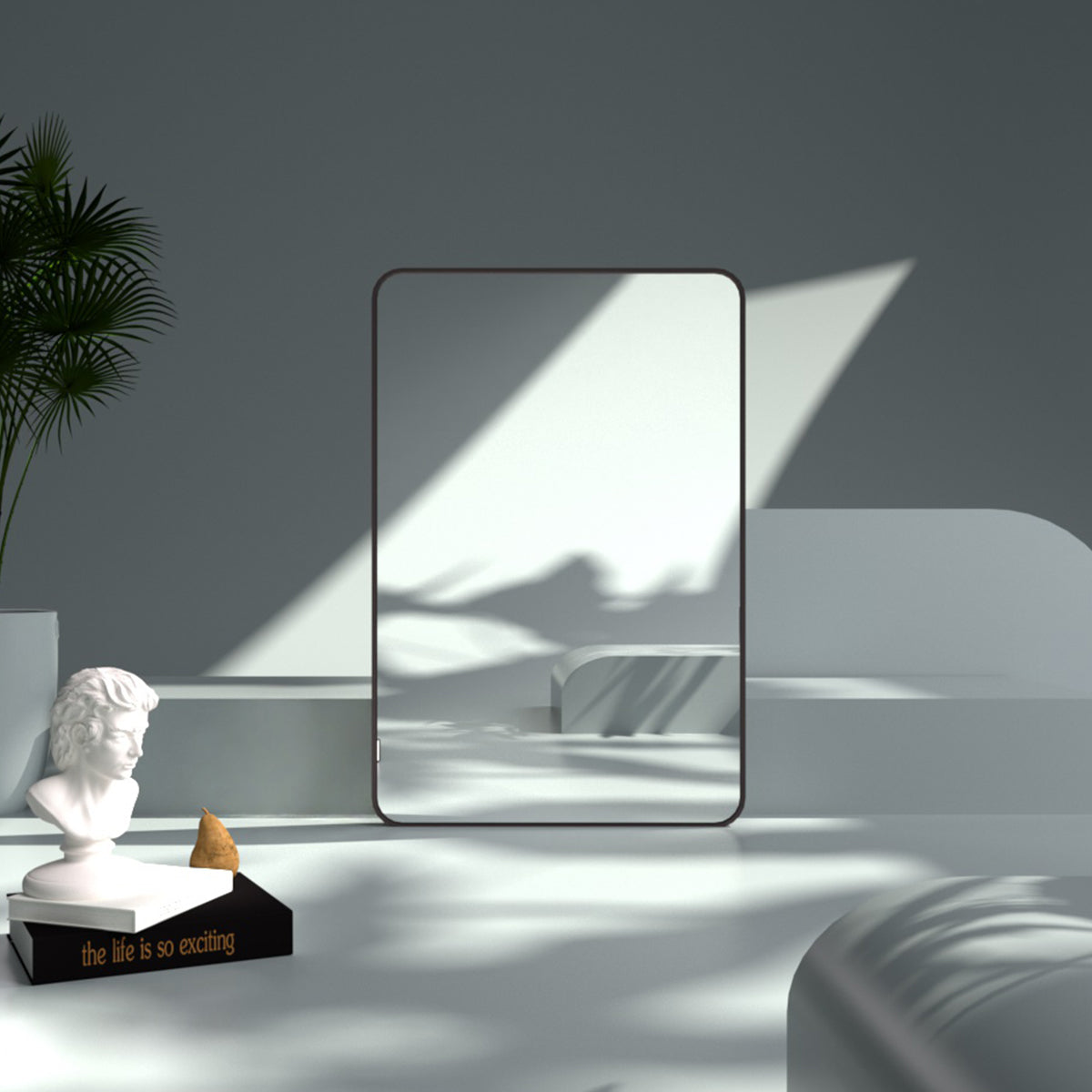 FMNP Taimei 24 in. W x 36 in. H Rectangular Framed Wall Bathroom Vanity Mirror