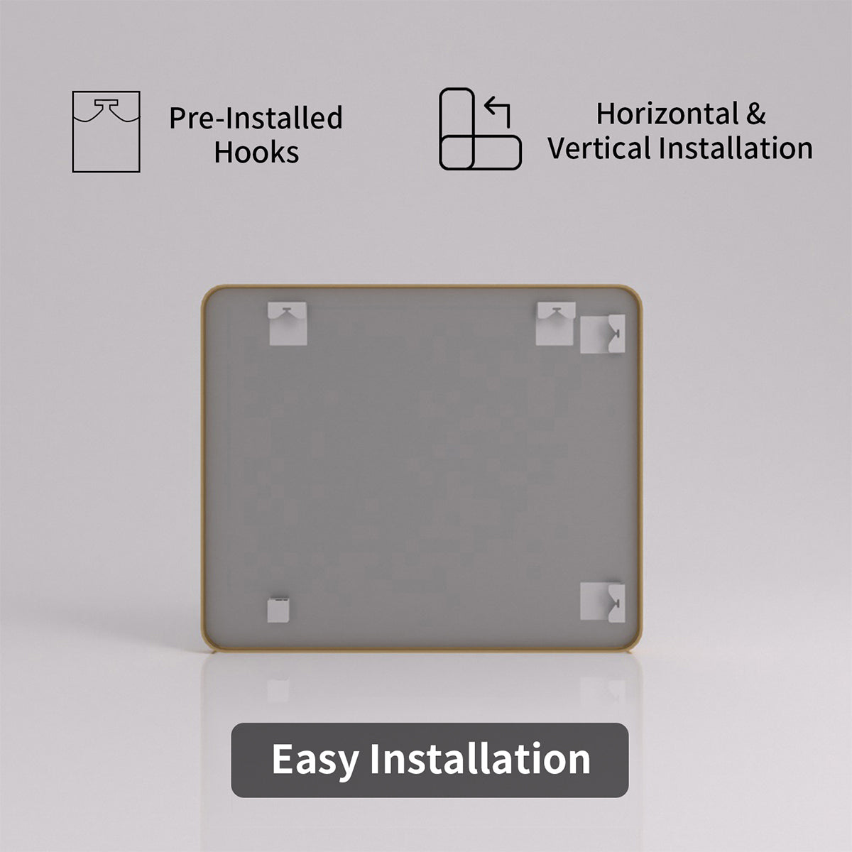 FMNP Taimei 30 in. W x 36 in. H Rectangular Framed Wall Bathroom Vanity Mirror