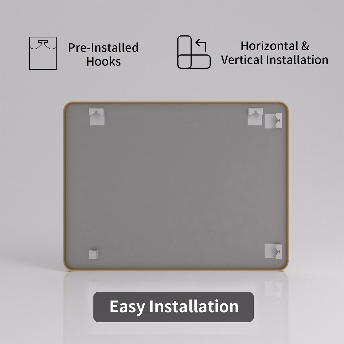 FMNP Taimei 48 in. W x 36 in. H Rectangular Framed Wall Bathroom Vanity Mirror