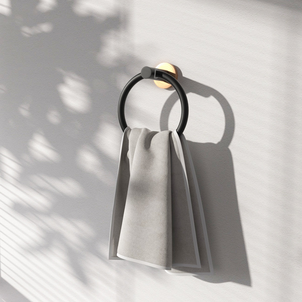 6 -Piece Bath Hardware Set with 2 Towel Bars/Racks, Toilet Paper Holder, 2 Towel/Robe Hooks, Towel Ring