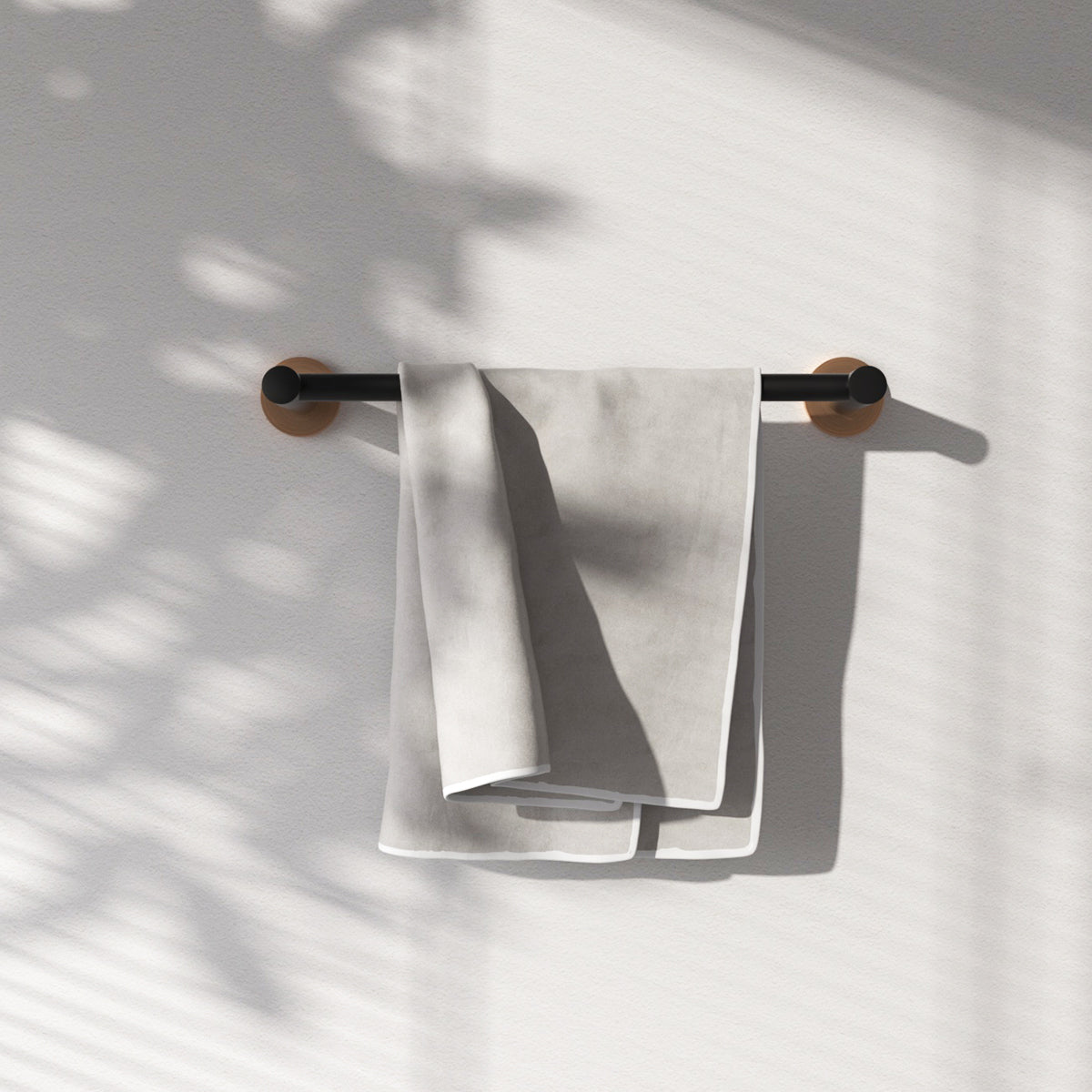 6 -Piece Bath Hardware Set with 2 Towel Bars/Racks, Toilet Paper Holder, 2 Towel/Robe Hooks, Towel Ring