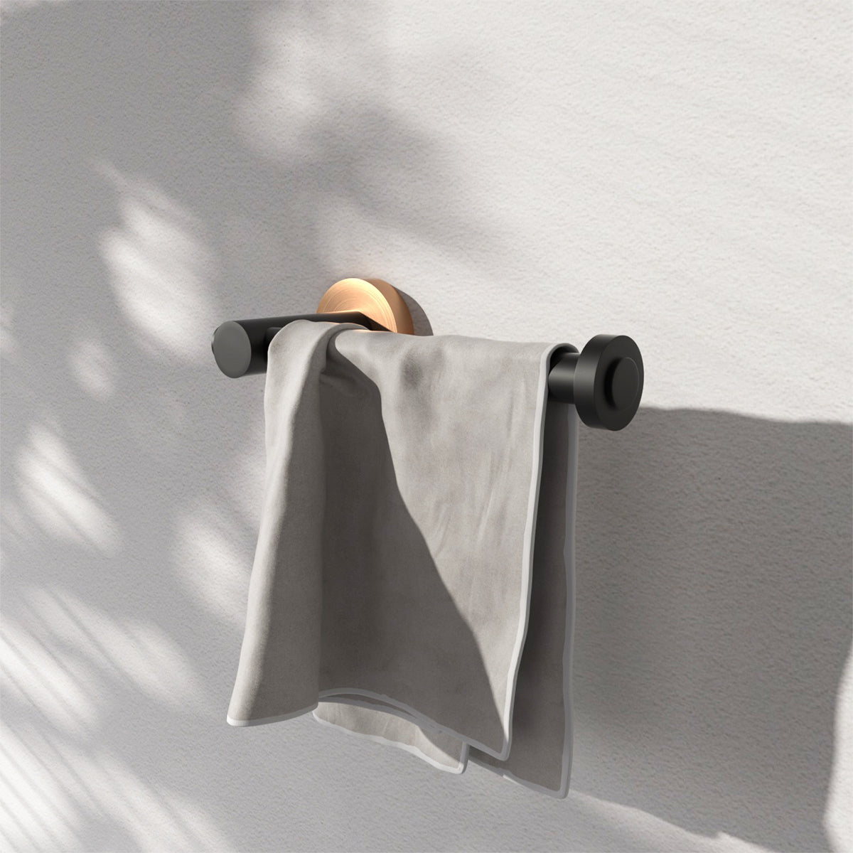 6 -Piece Bath Hardware Set with 2 Towel Bars/Racks, Toilet Paper Holder, 2 Towel/Robe Hooks, Towel Ring