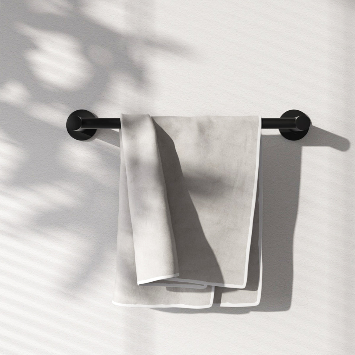 6 -Piece Bath Hardware Set with 2 Towel Bars/Racks, Toilet Paper Holder, 2 Towel/Robe Hooks, Towel Ring