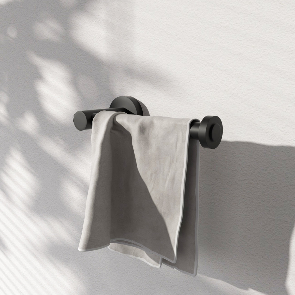 6 -Piece Bath Hardware Set with 2 Towel Bars/Racks, Toilet Paper Holder, 2 Towel/Robe Hooks, Towel Ring