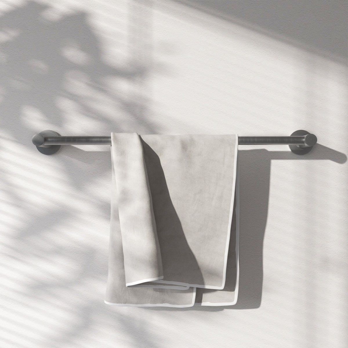 6 -Piece Bath Hardware Set with 2 Towel Bars/Racks, Toilet Paper Holder, 2 Towel/Robe Hooks, Towel Ring