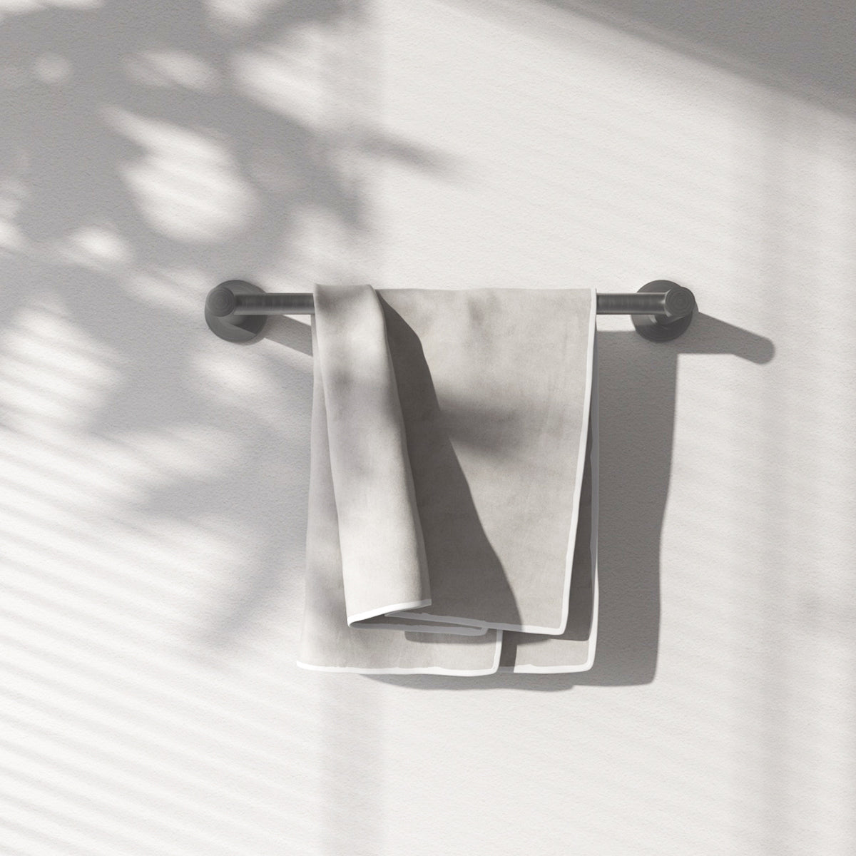 6 -Piece Bath Hardware Set with 2 Towel Bars/Racks, Toilet Paper Holder, 2 Towel/Robe Hooks, Towel Ring