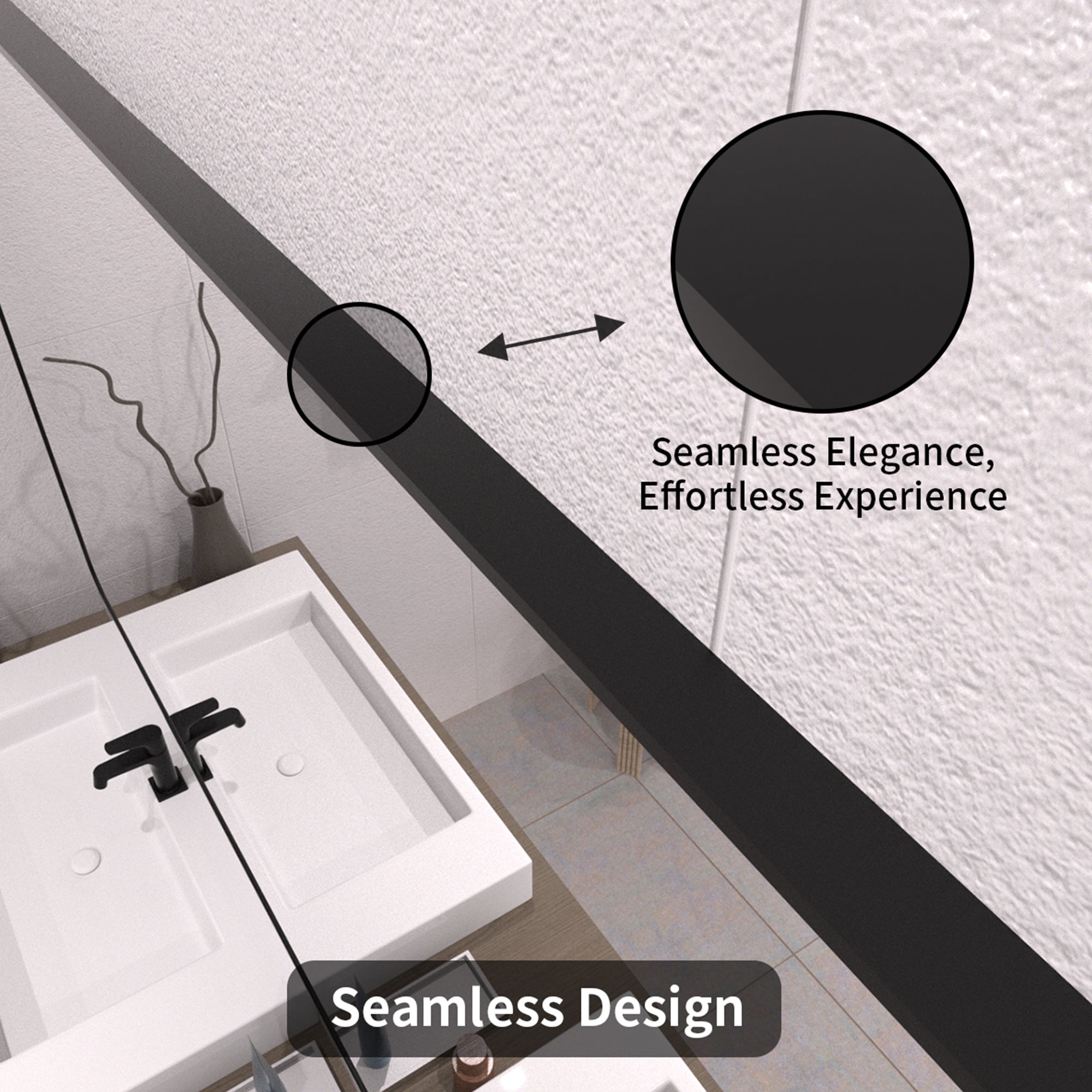 TaiMei 24 in. W x 36 in. H Vertical / Horizontal Rectangular Aluminum Framed Wall Mirror