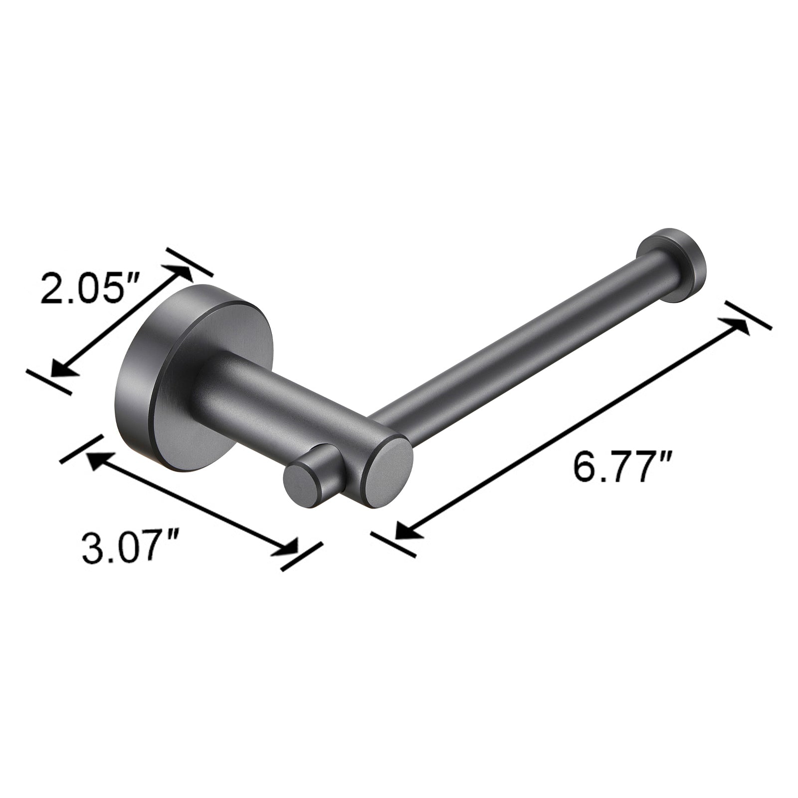 Wall Mounted Thicken Space Aluminum Single Post Toilet Paper Holder Bath Hardware Accessory