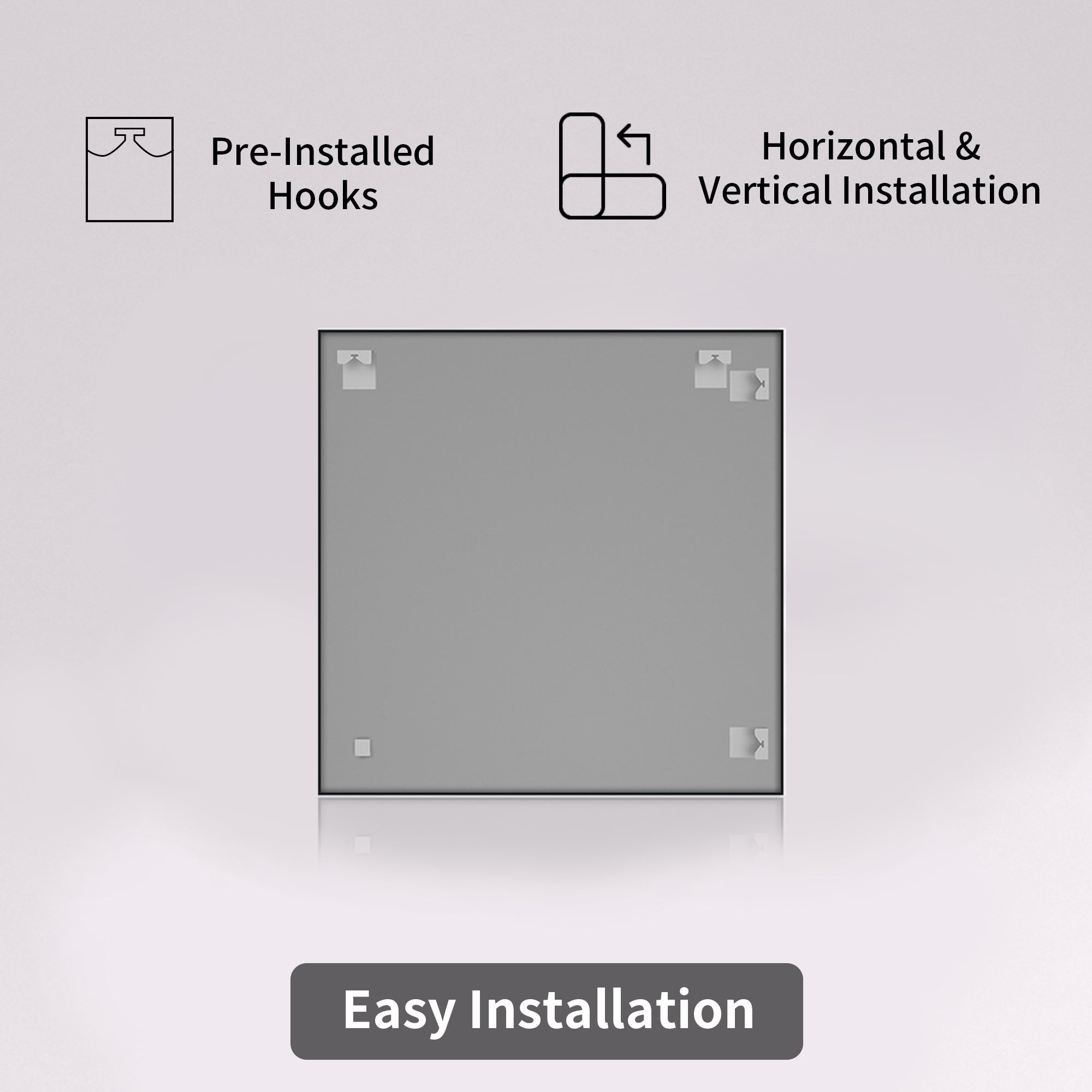 TaiMei 30 in. W x 30 in. H Rectangular Framed Bathroom Vanity Mirror