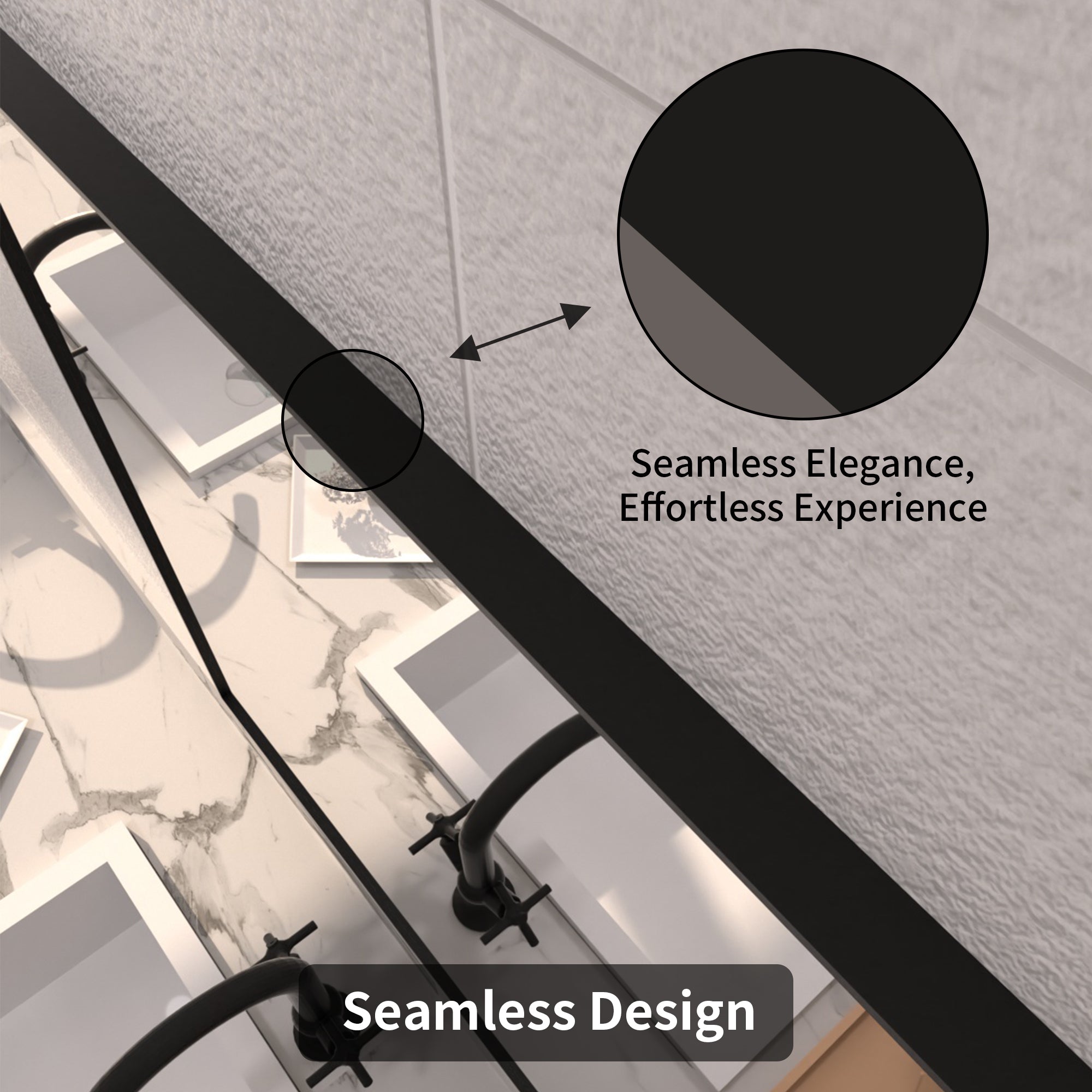 TaiMei 30 in. W x 30 in. H Rectangular Framed Bathroom Vanity Mirror