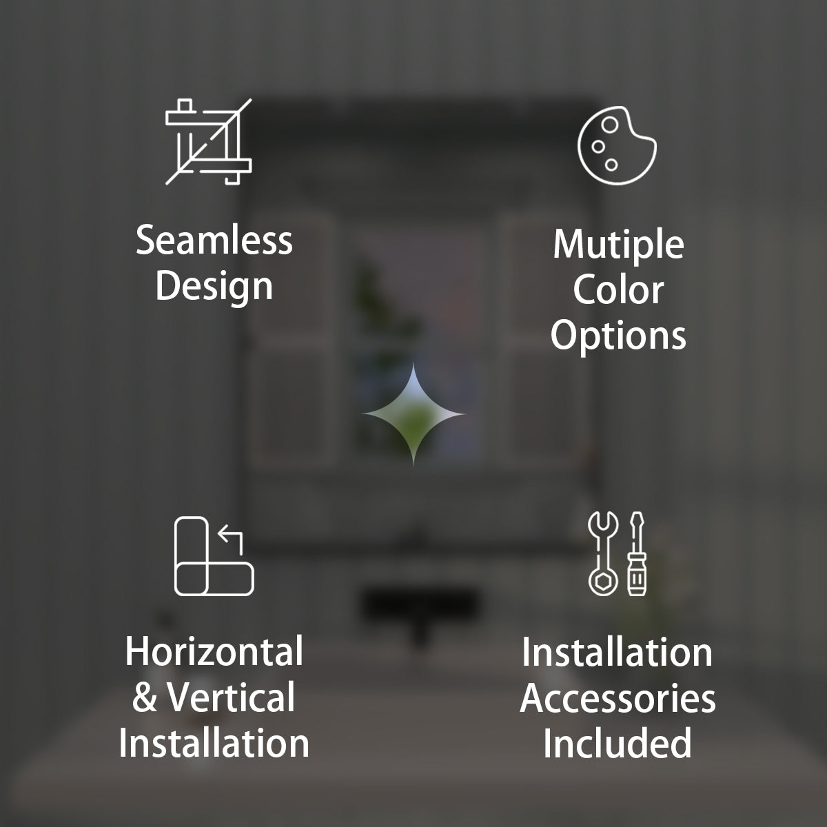 Tydex 24 in. W x 30 in. H Rectangular Framed Wall Bathroom Vanity Mirror