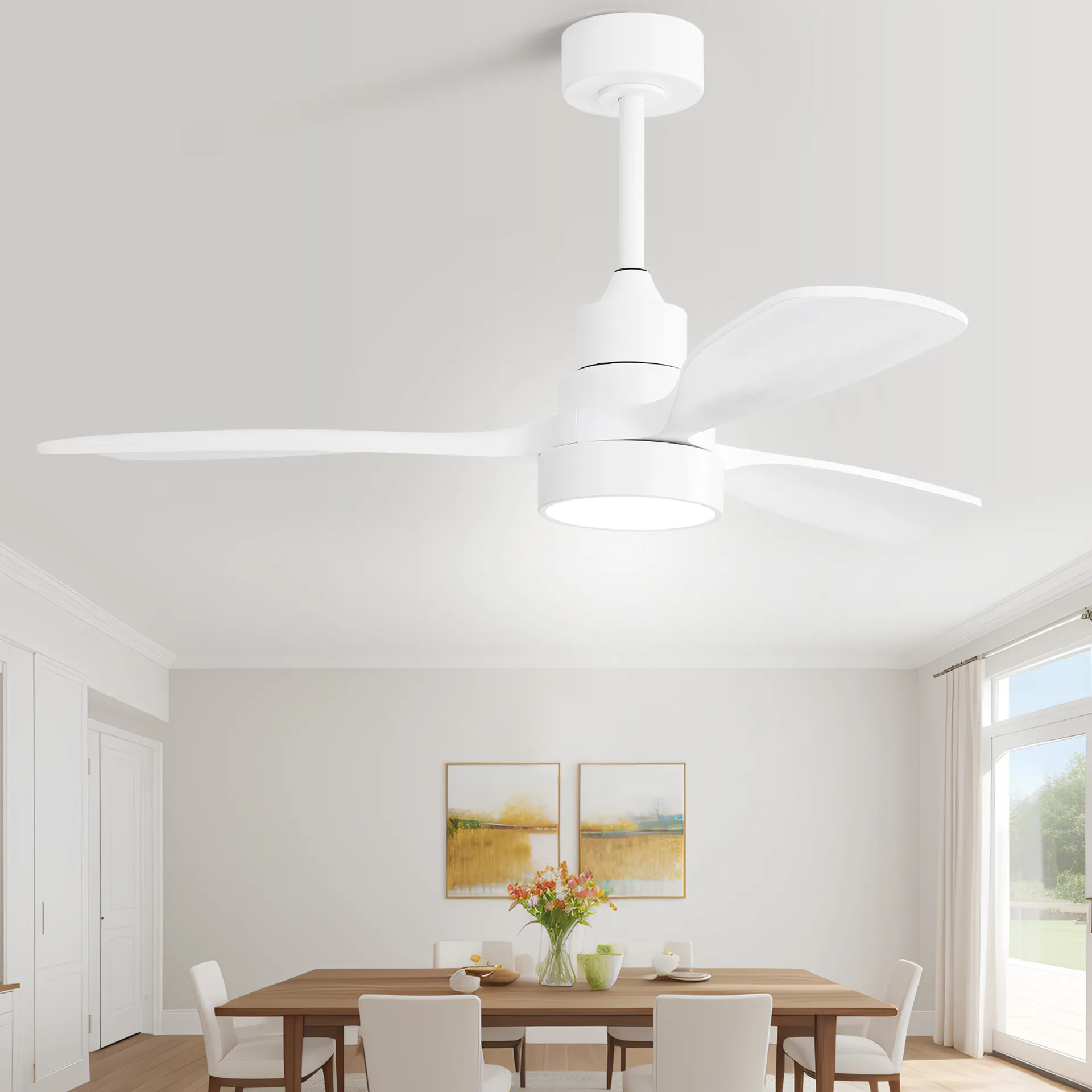 52 in. 5-Blade Indoor Farmhouse Ceiling Fan with Remote Control