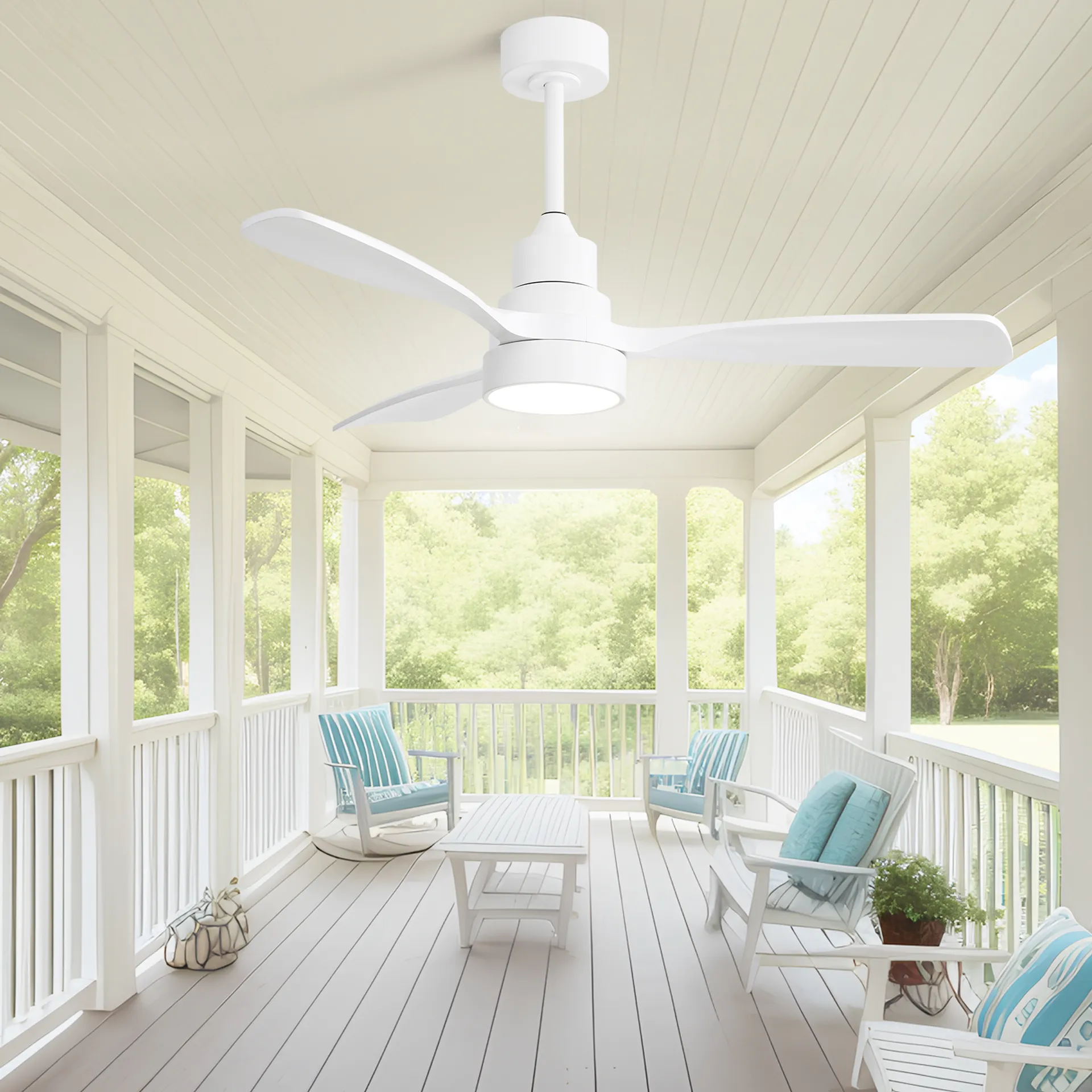 52 in. 5-Blade Indoor Farmhouse Ceiling Fan with Remote Control