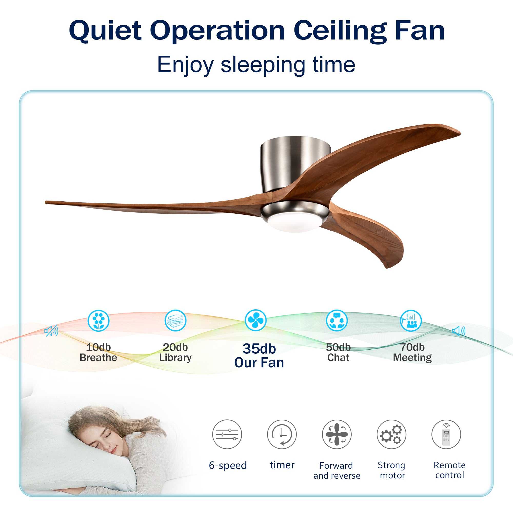 52 in. Indoor Downrod Mount Crystal Chandelier Ceiling Fan with Remote Control
