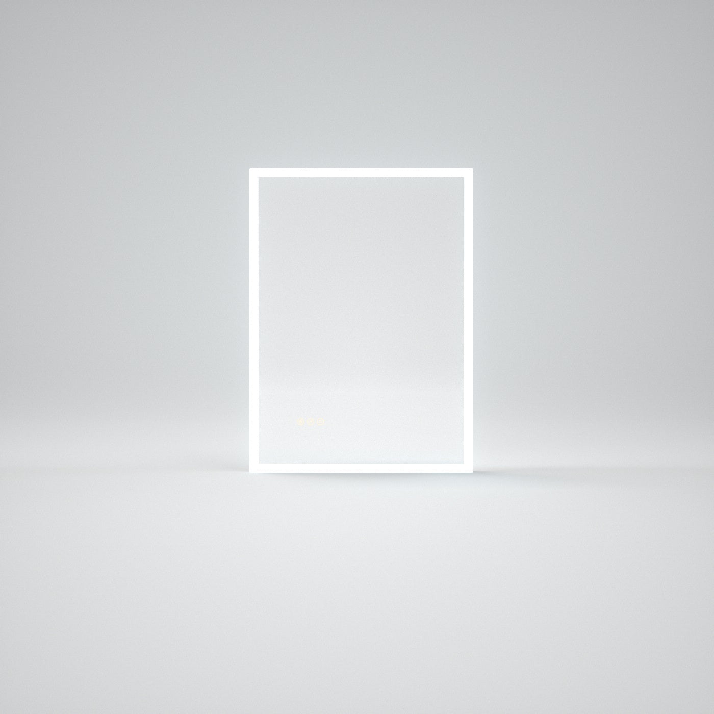 WTMMC04 Rectangular Frameless LED Single Wall Bathroom Vanity Mirror in Polished Crystal