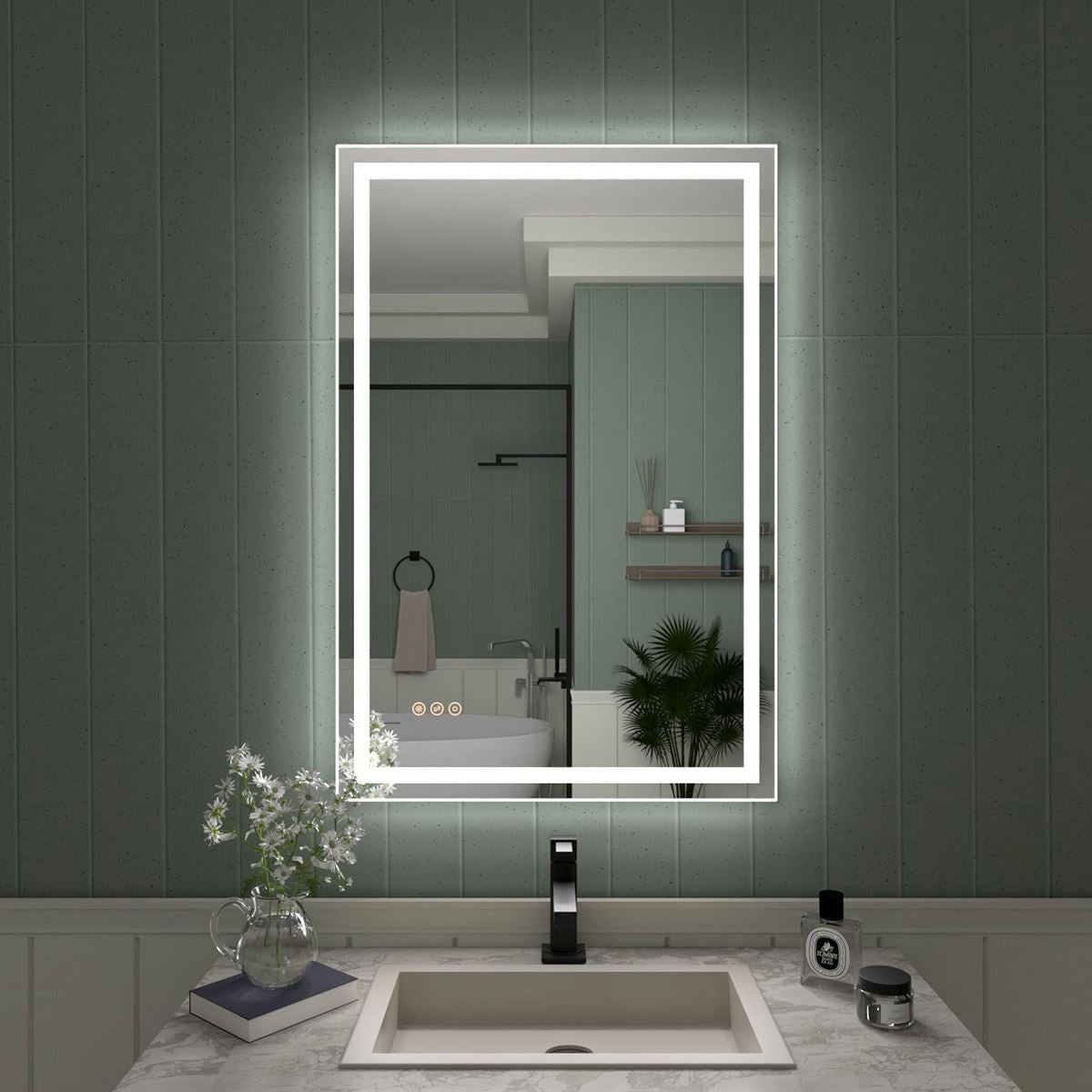 TaiMei LED Bathroom Vanity Mirror Anti-Fog Brightness Adjustable High-Definition ETL Certified