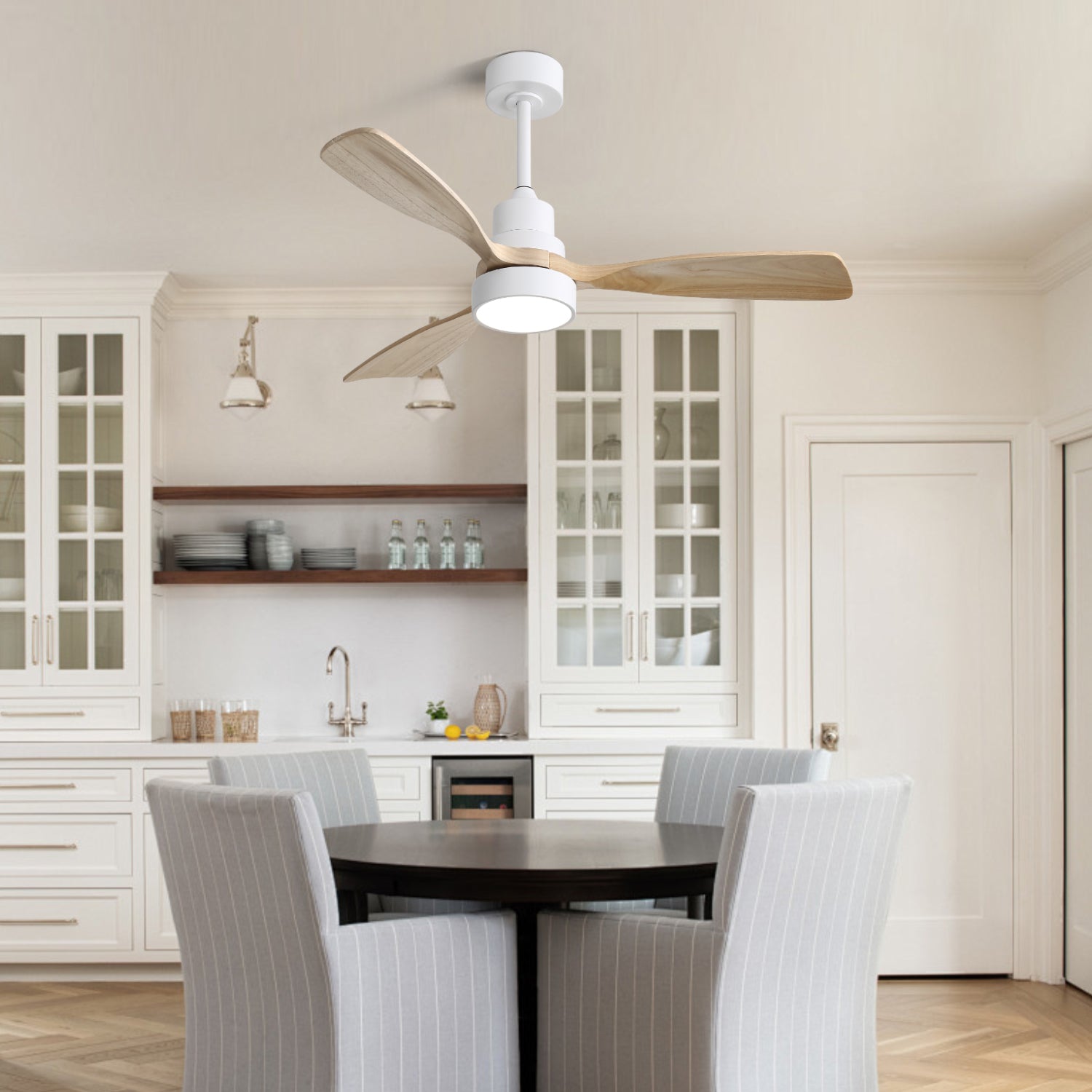 52 in. 5-Blade Indoor Farmhouse Ceiling Fan with Remote Control