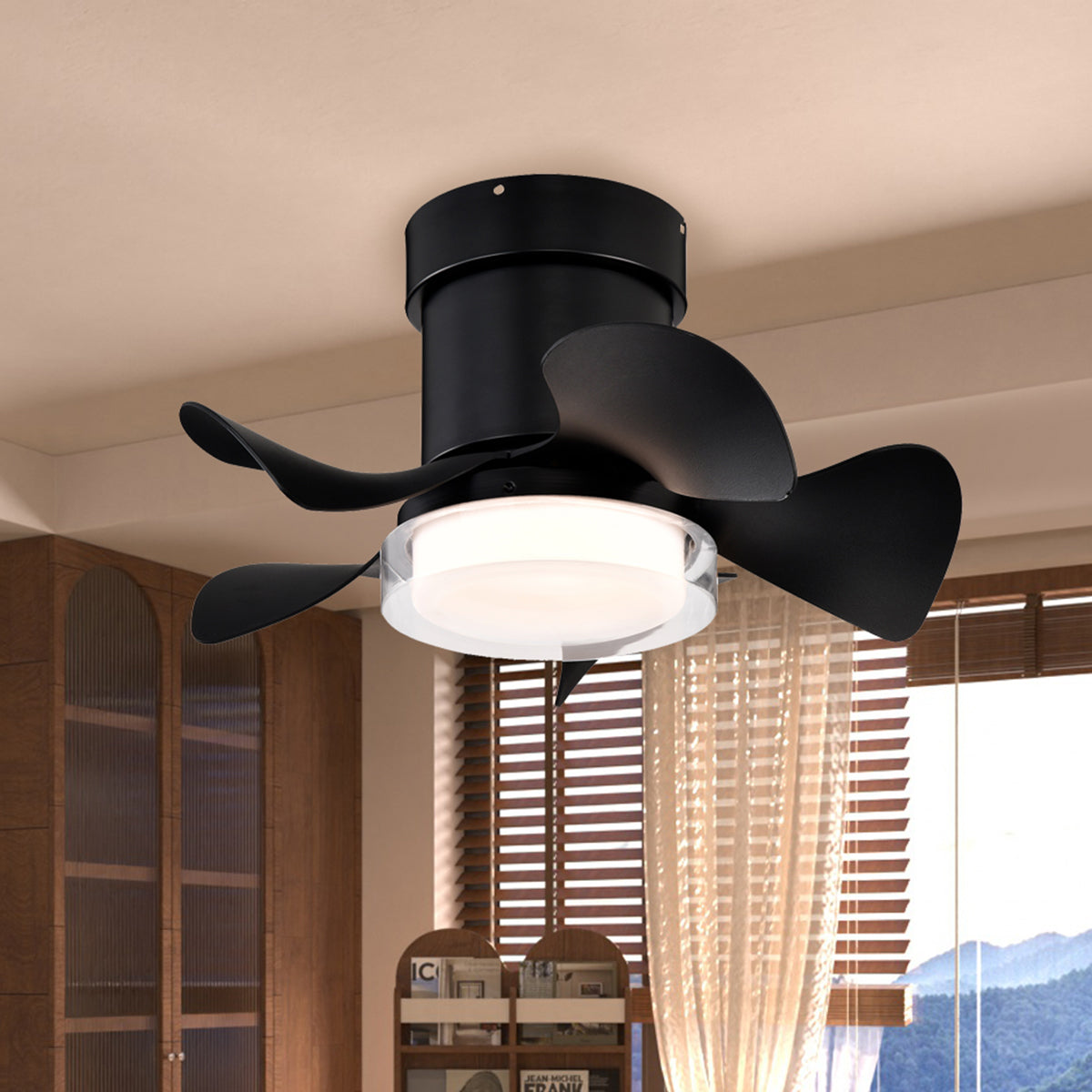 21 in. Modern 5-Blade Indoor Ceiling Fan with Quiet Reversible DC Motor for Bedroom or Living Room