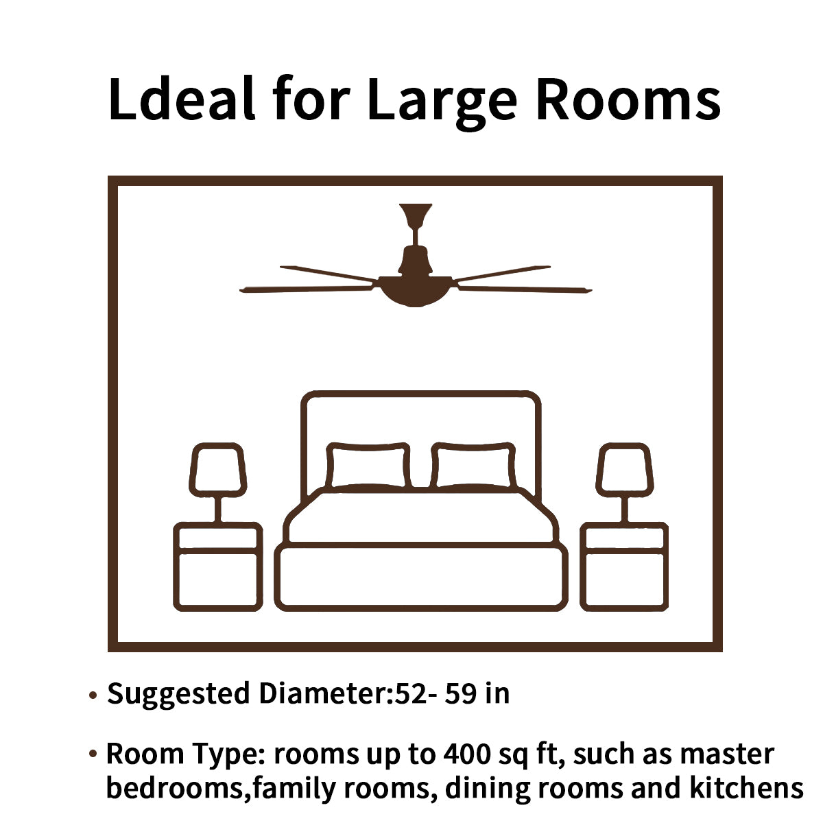 21 in. Modern 5-Blade Indoor Ceiling Fan with Quiet Reversible DC Motor for Bedroom or Living Room