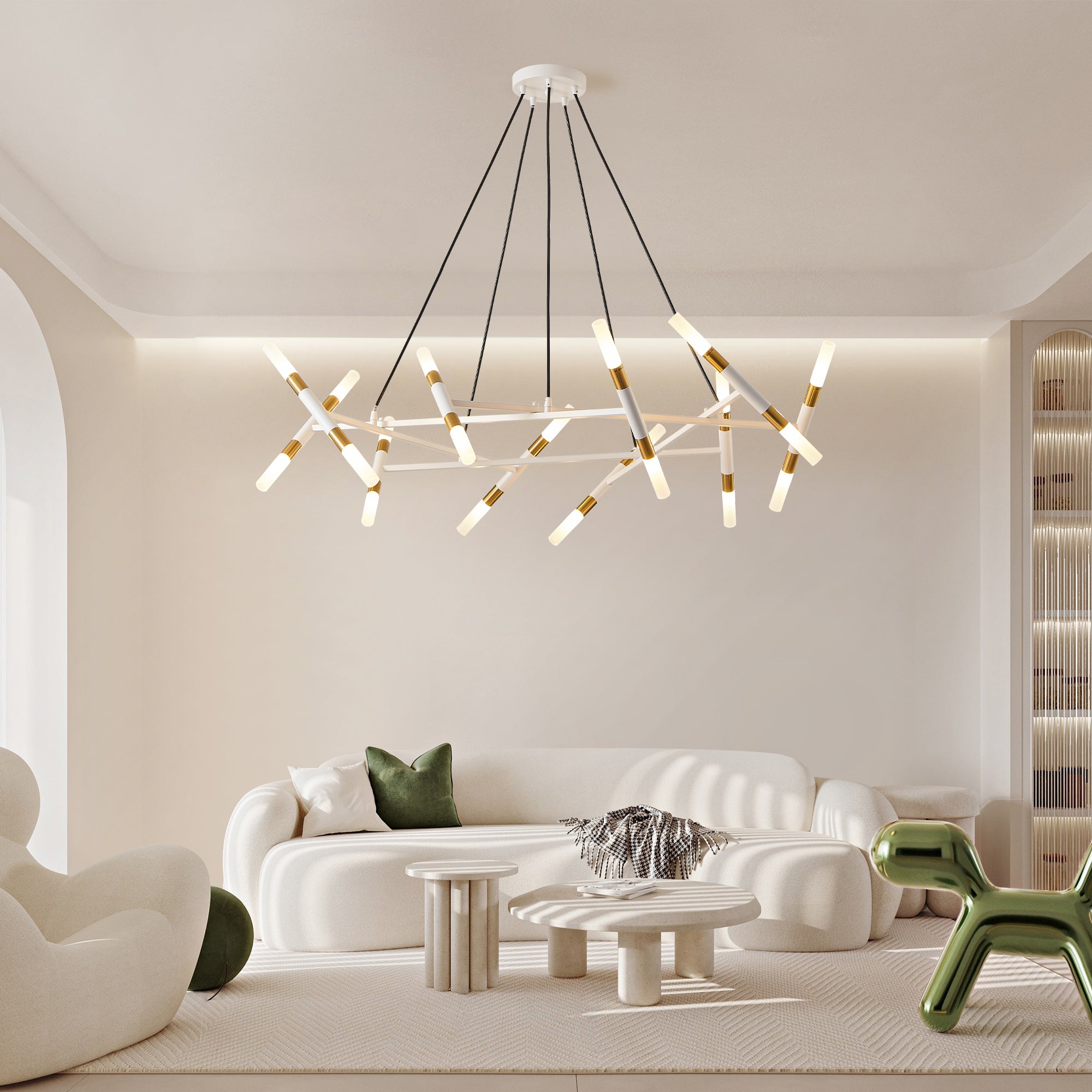 Cuprum 41 in. 20-Light G9 Modern Chandelier Fixture Branch Design