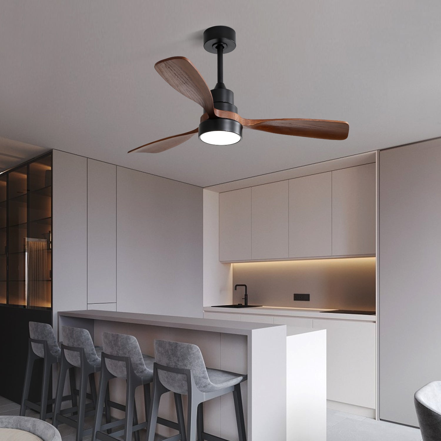 52 in. 5-Blade Indoor Farmhouse Ceiling Fan with Remote Control