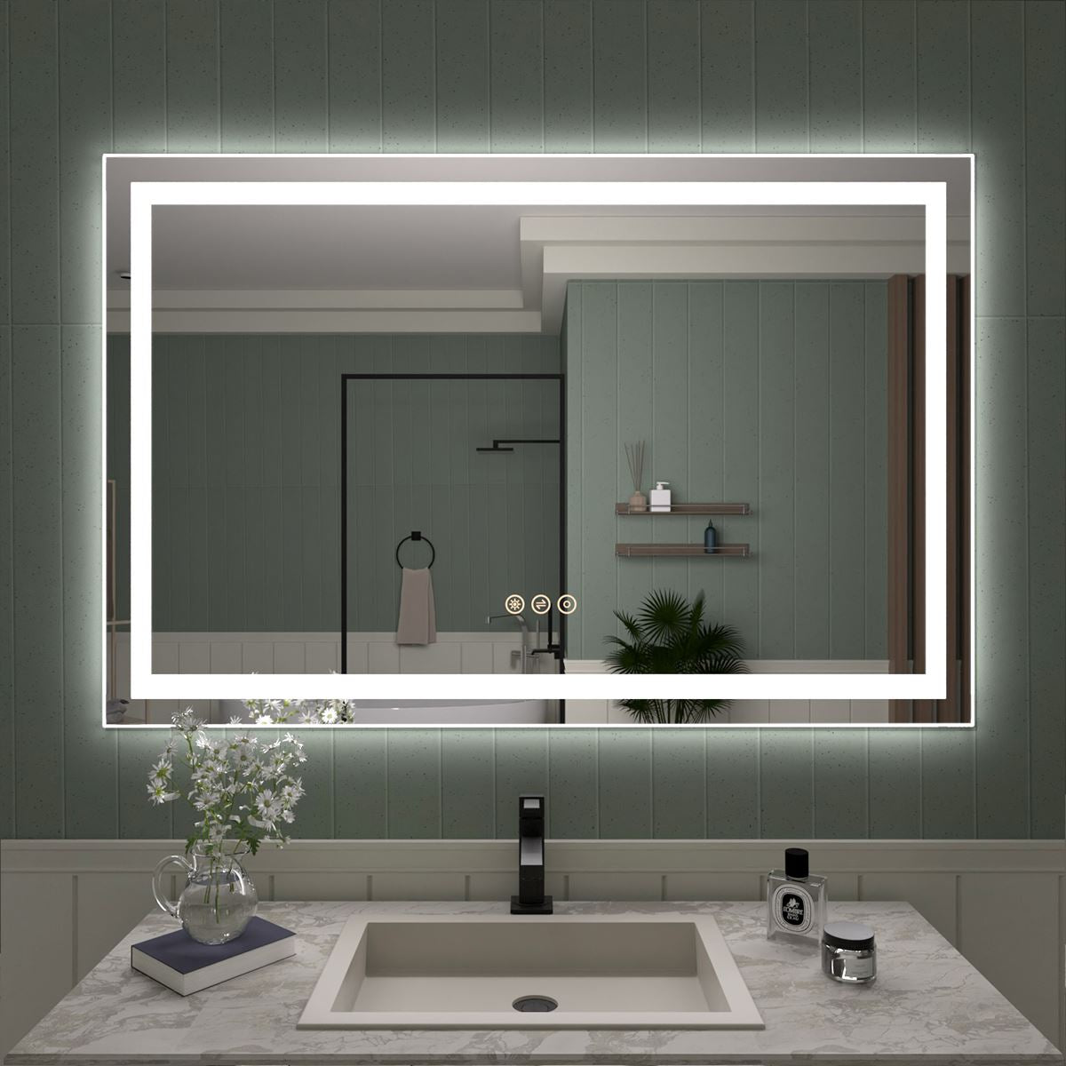 TaiMei LED Bathroom Vanity Mirror Anti-Fog Brightness Adjustable High-Definition ETL Certified